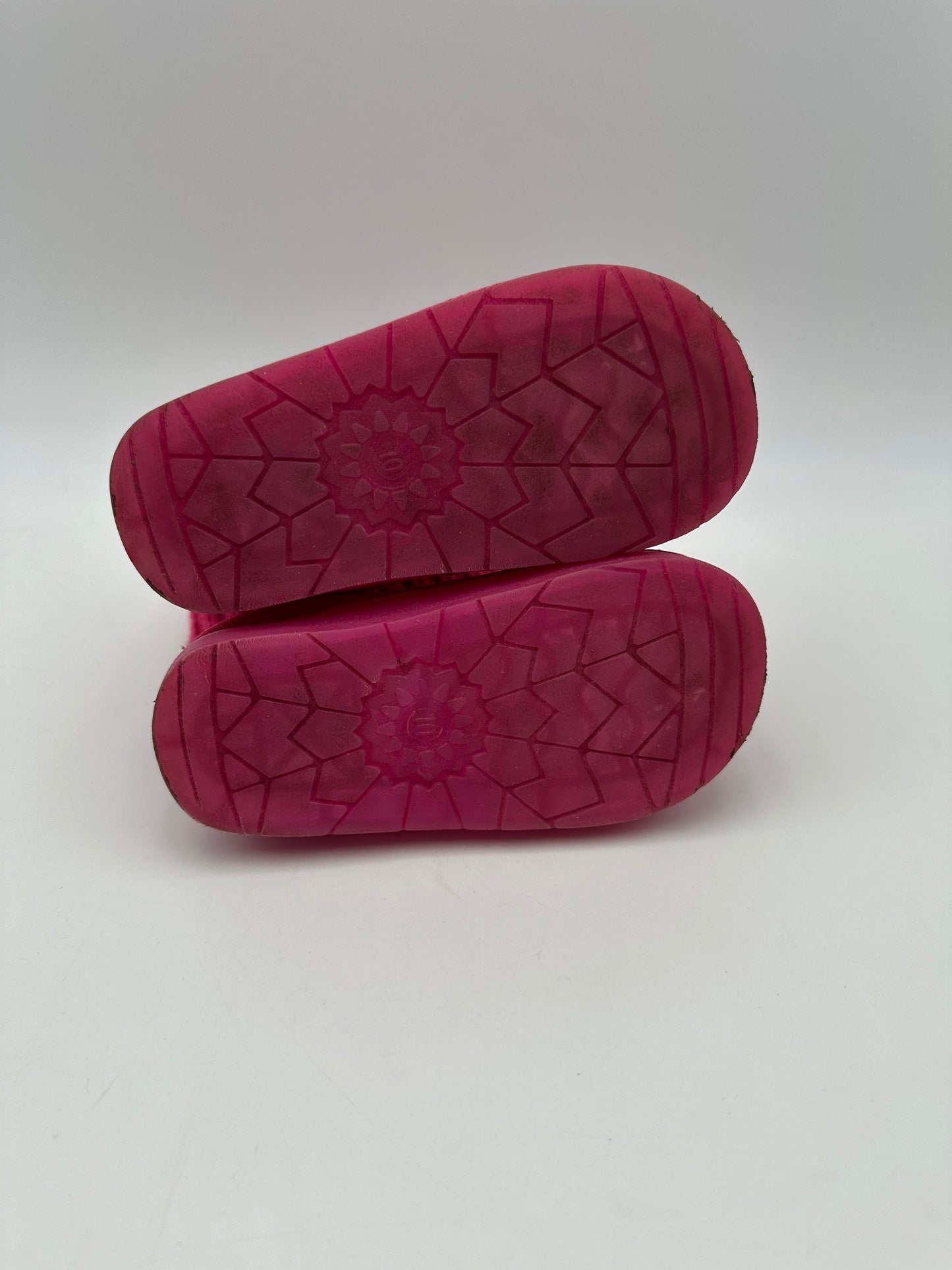 Bebe Girls' Size 10 Hot Pink Fold Over Microsuede Light Up Boots