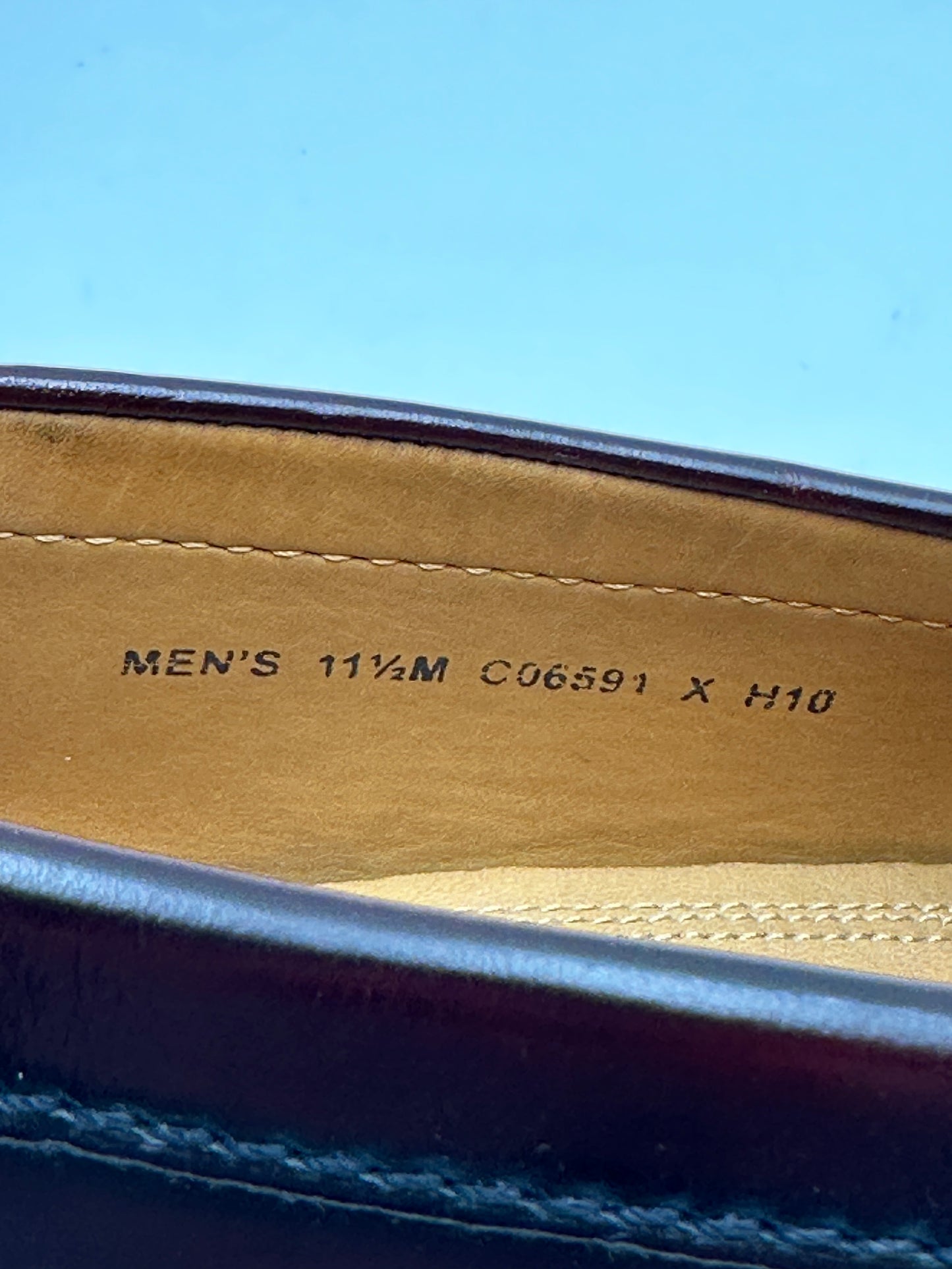 Cole Haan Size 11.5M Burgundy Brown Leather Penny Loafers Nike Air Comfort Shoes