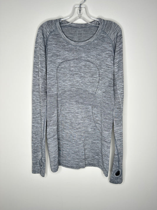 Lululemon Athletica Size 8 Heathered Gray Swiftly Tech Long Sleeve Crew