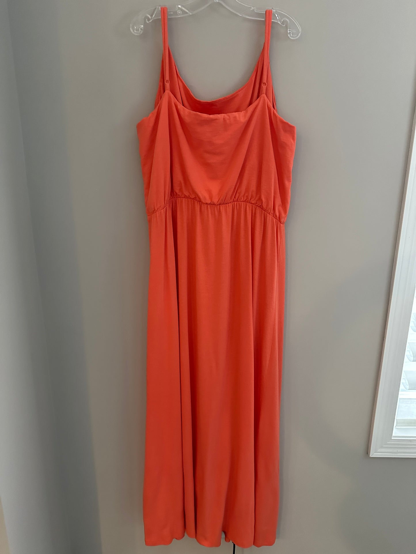 Gap Size XL Orange Salmon Spaghetti Strap Maxi Dress Sundress