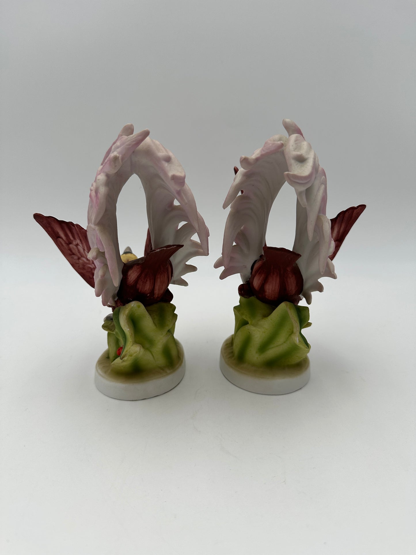 Lefton Hand Painted Vintage Bird of Paradise KW140A, set of 2