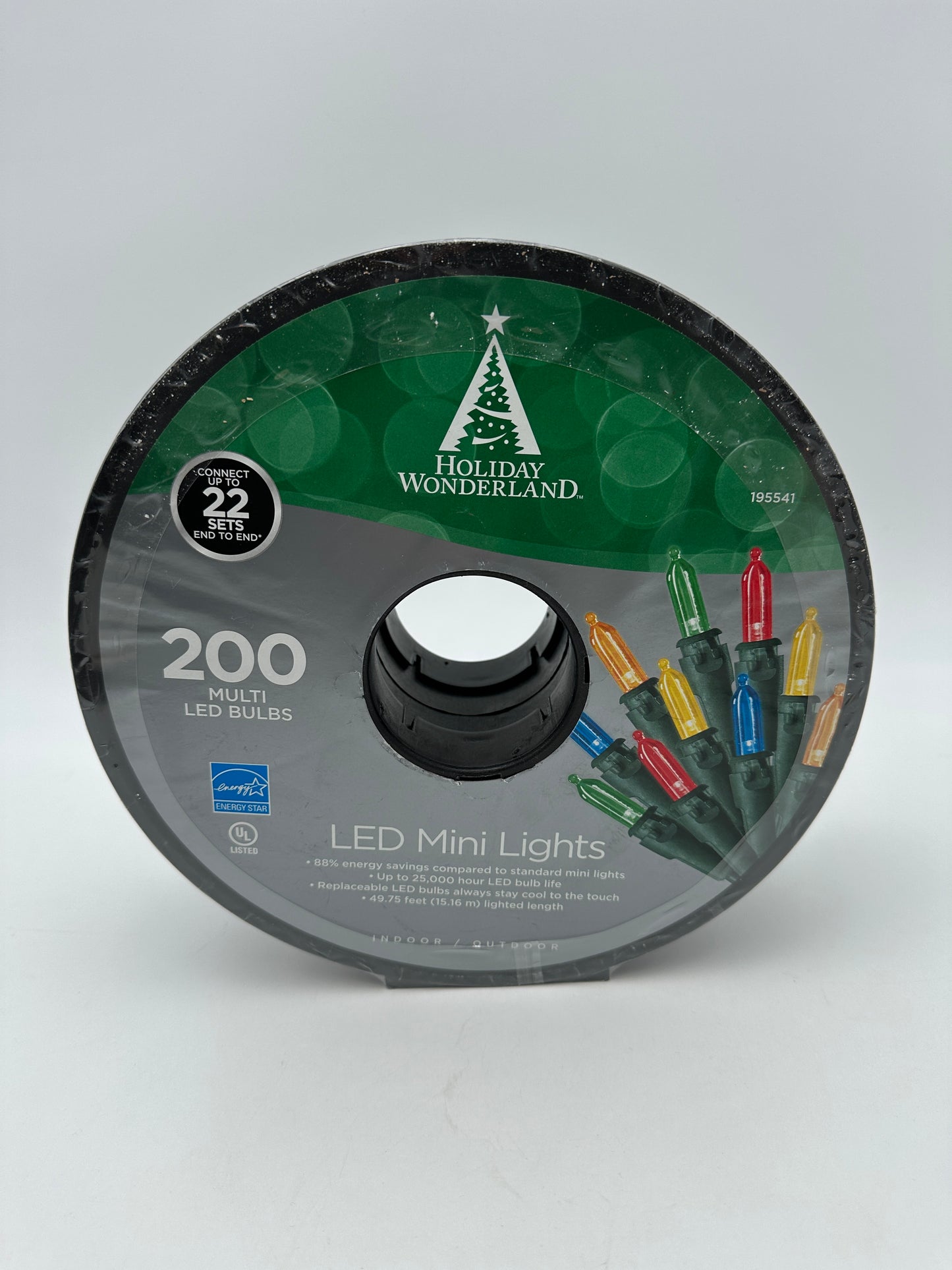 Holiday Wonderland 200 Multi-Color LED Mini Lights Christmas Holiday Lights, new