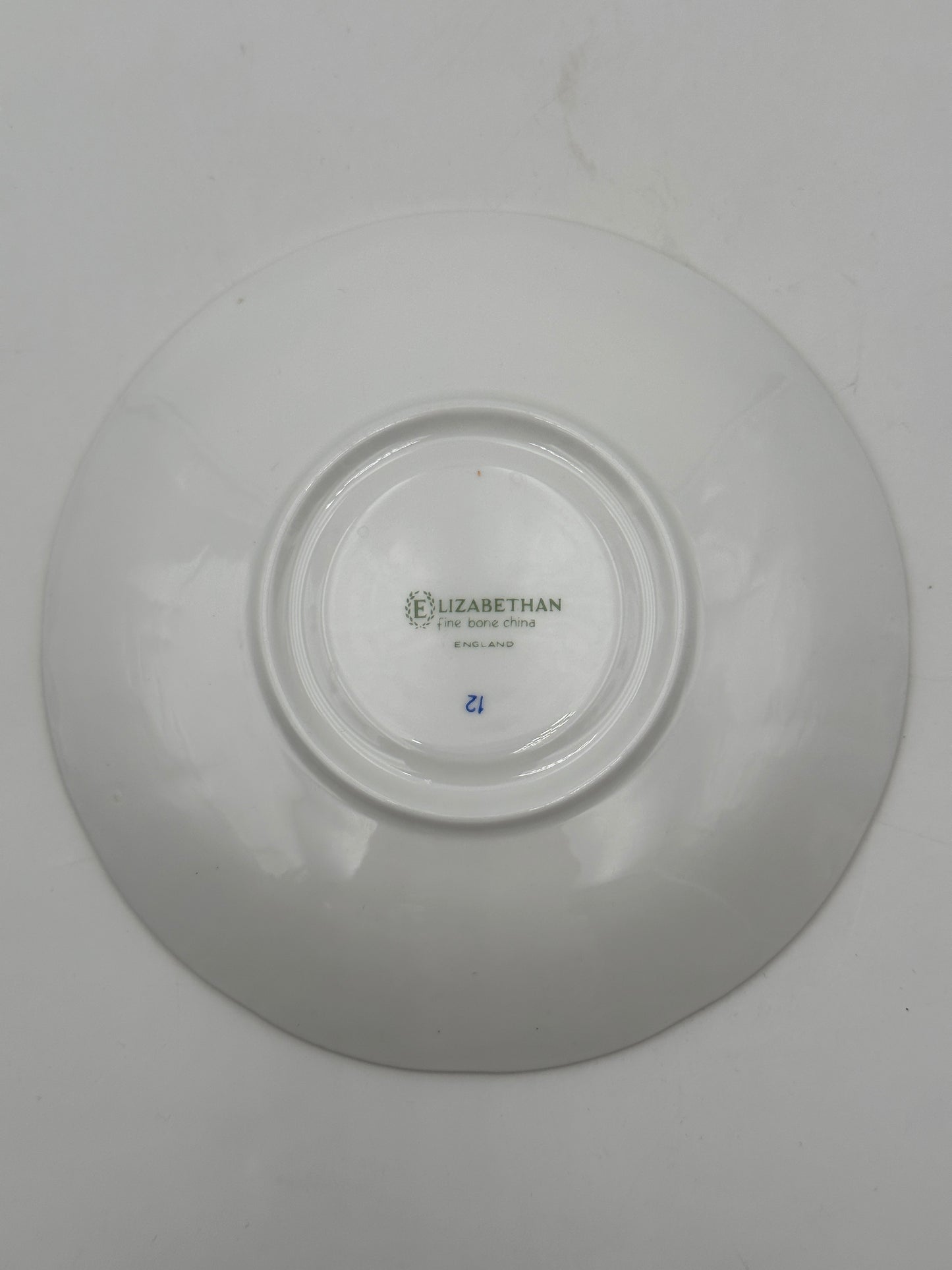 Elizabethan White w/Gold & Black Scrolls & Leaves Bone China Saucer Plate