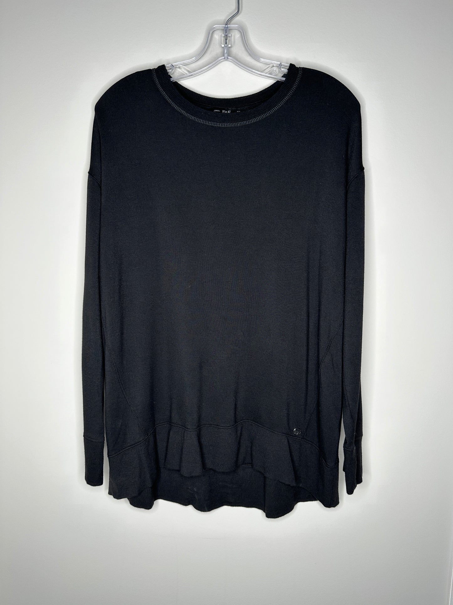 F&F Size 10 Black Long Sleeved Crew NeckTop