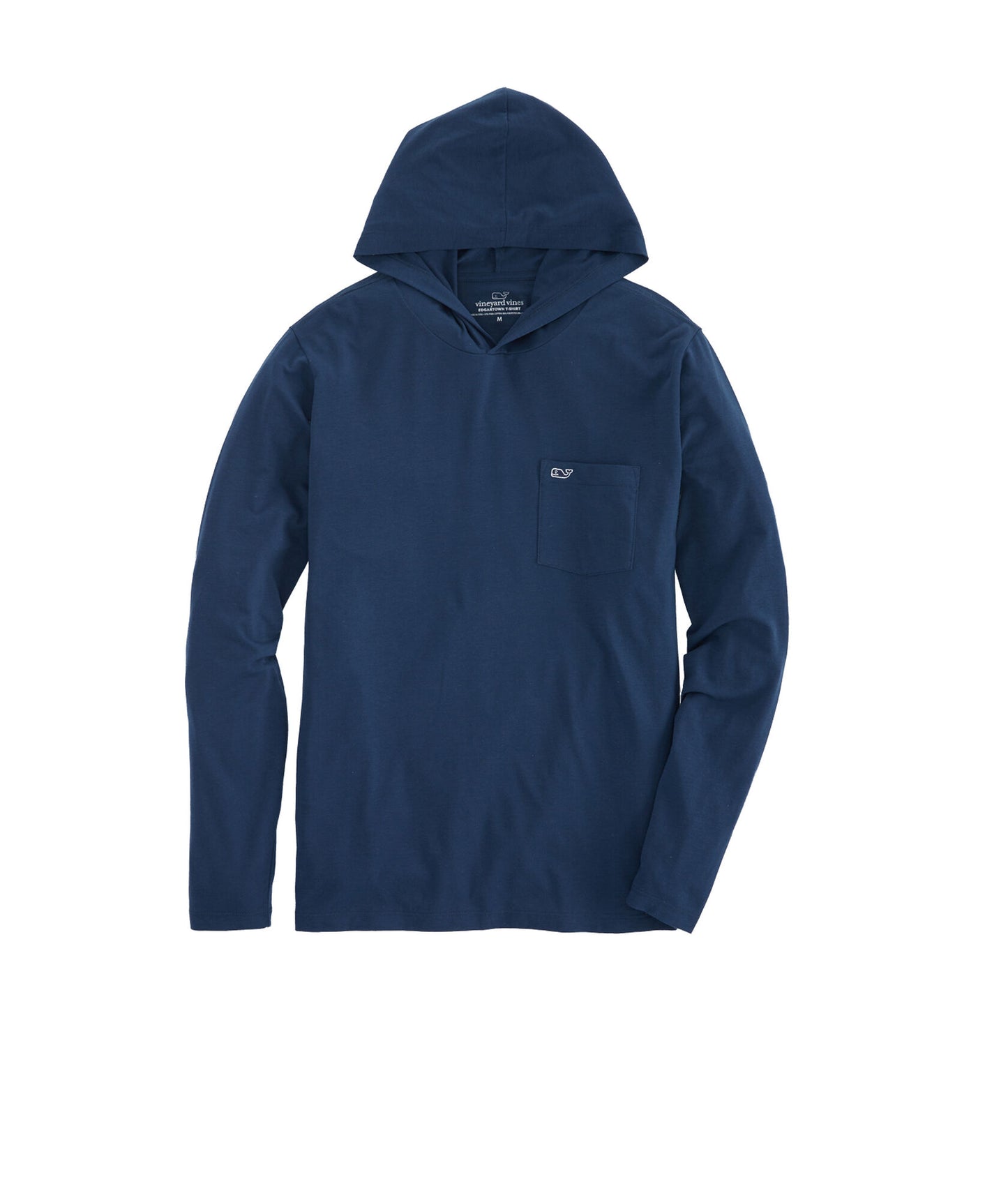 Vineyard Vines Men's Size XL Navy Blue with Red Stripes Edgartown Long-Sleeve Hoodie Tee