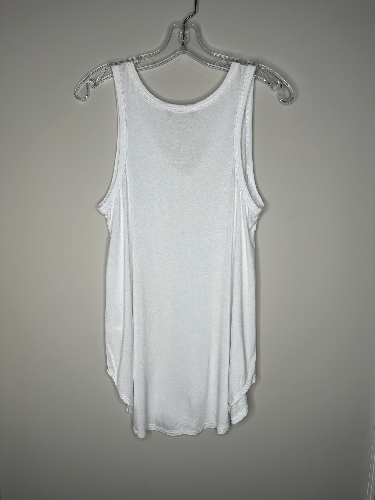 Peyton Jensen Size S White Oversized V-Neck Tank Top