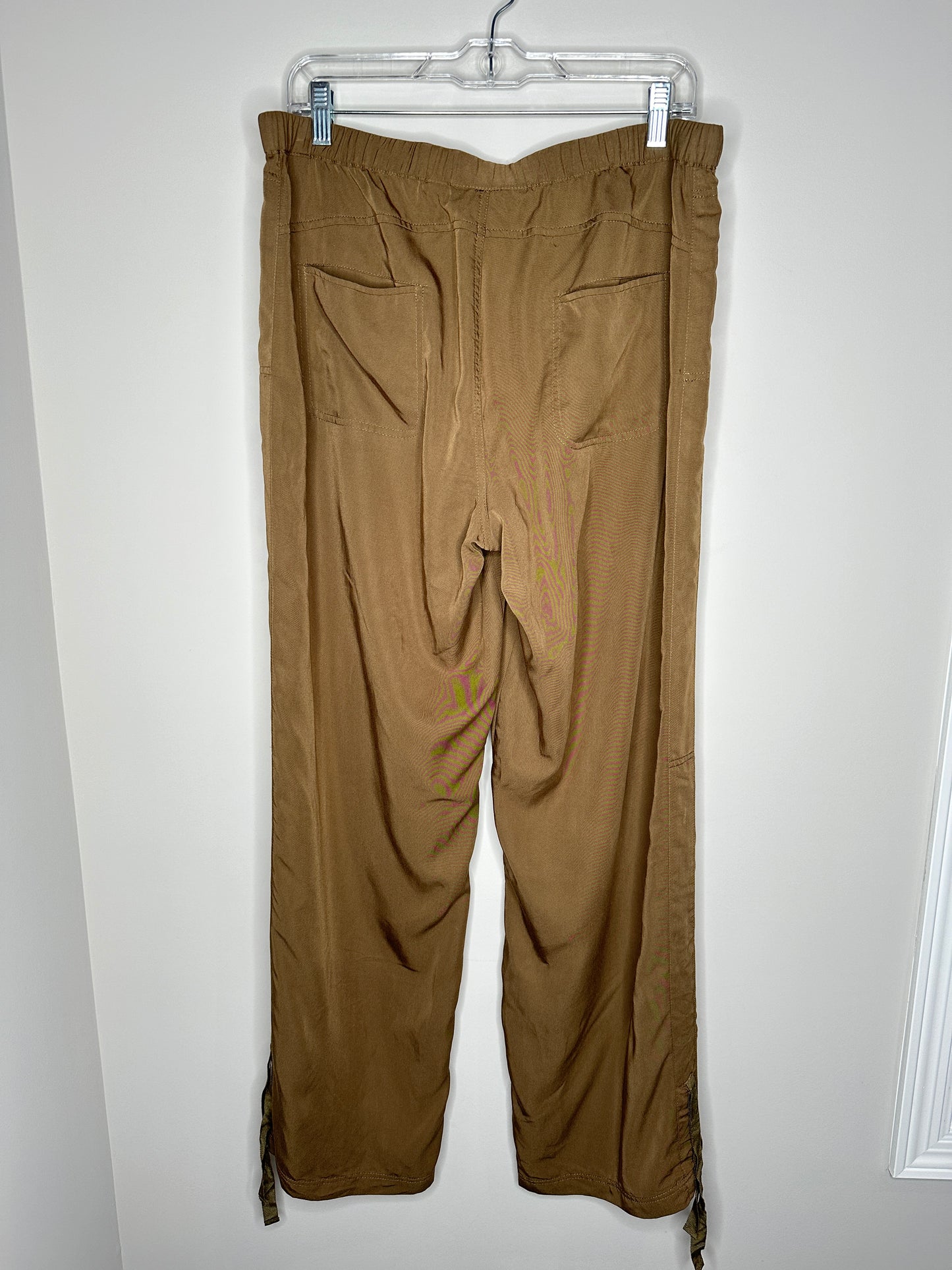 Belle Gray by Lisa Rinna Size L Taupe Light Brown Elastic Waist Pants