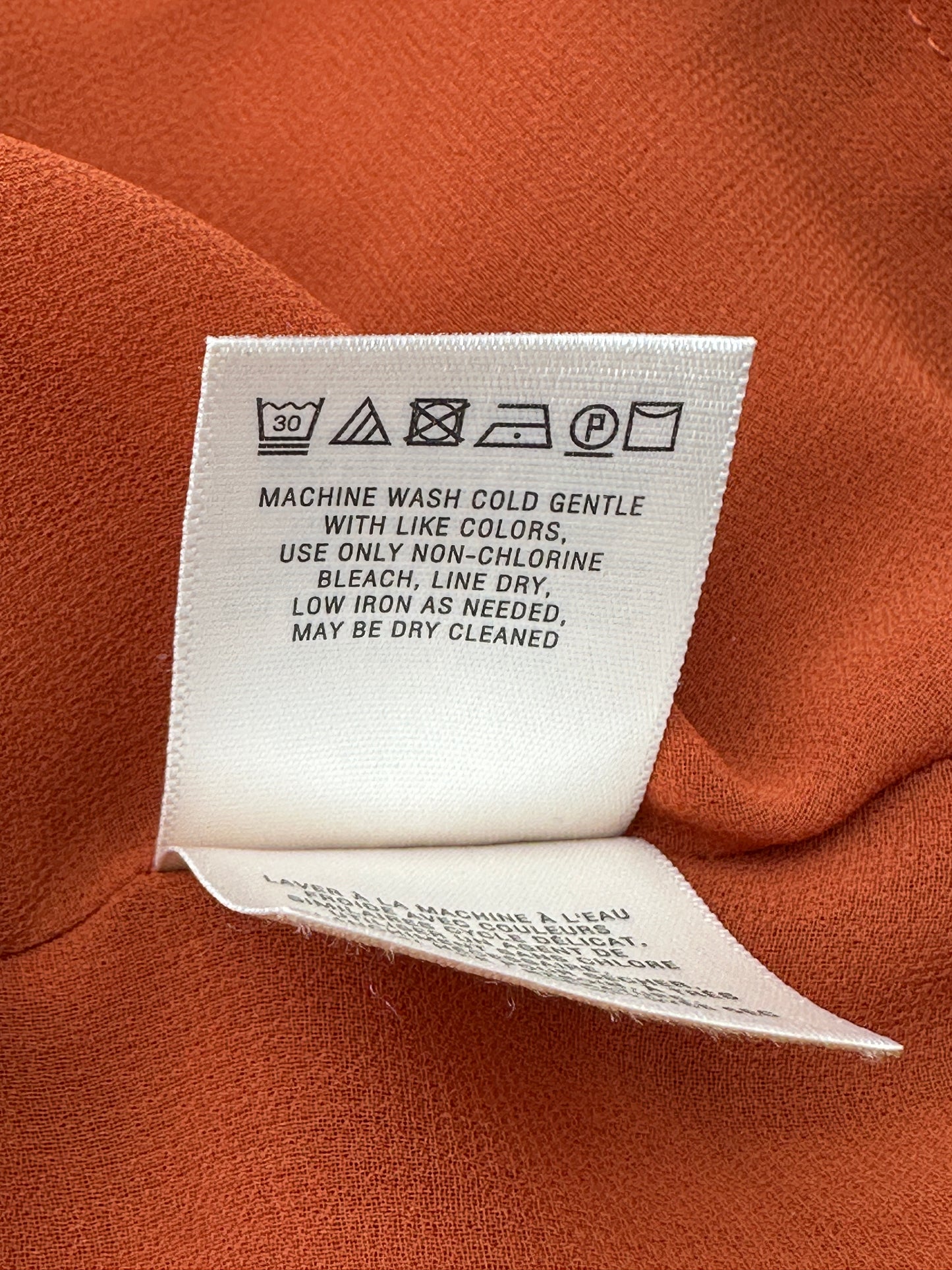 Maeve Size M Rust Orange V-Neck Wrap Style Cap Sleeve Midi Dress