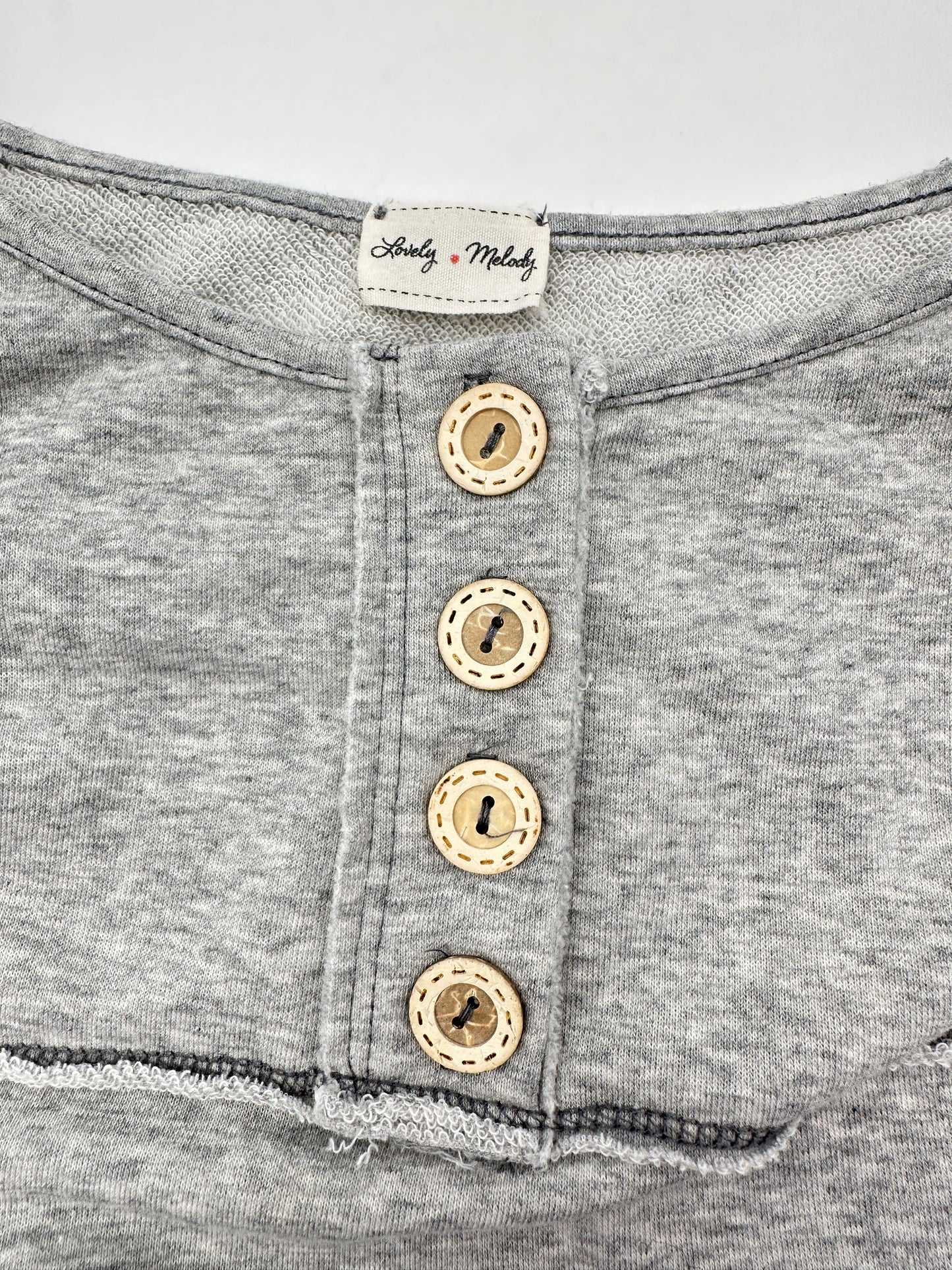 Lovely Melody Size 3XL Gray Fleece Sweater Top