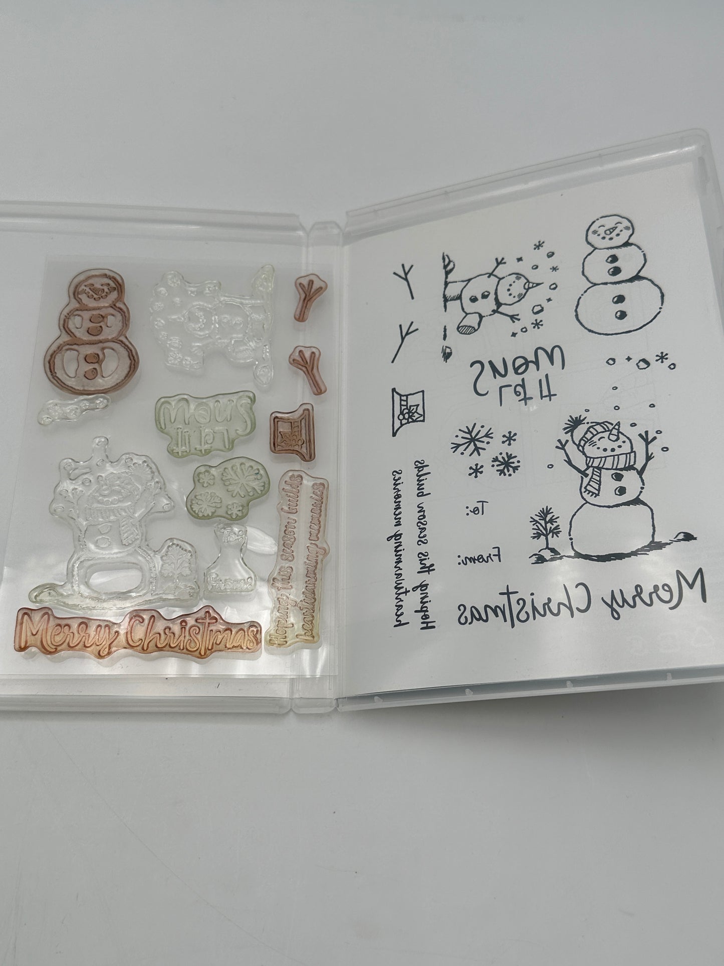 Stampin' Up! Snowman Season Photopolymer Stamp Set + Snowman Builder Punch, EUC
