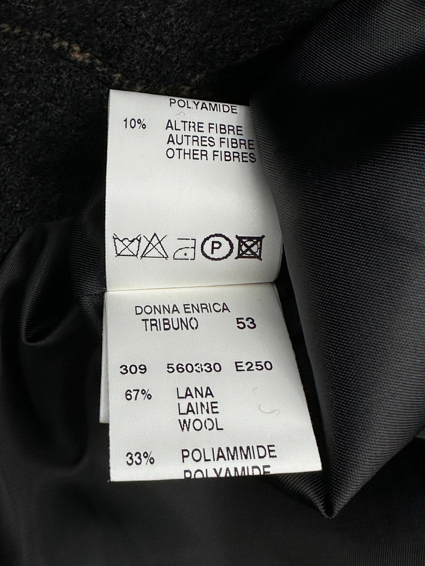 Donna Enrica Size 28 Gray Grey Wood Blend Jacket Coat