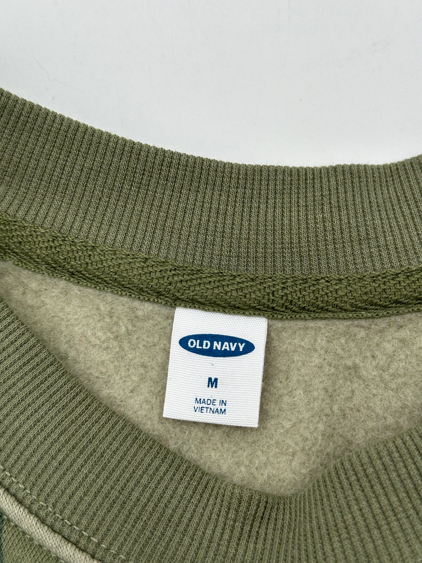 Old Navy Size M Green Camo Crew Neck Fleece Top