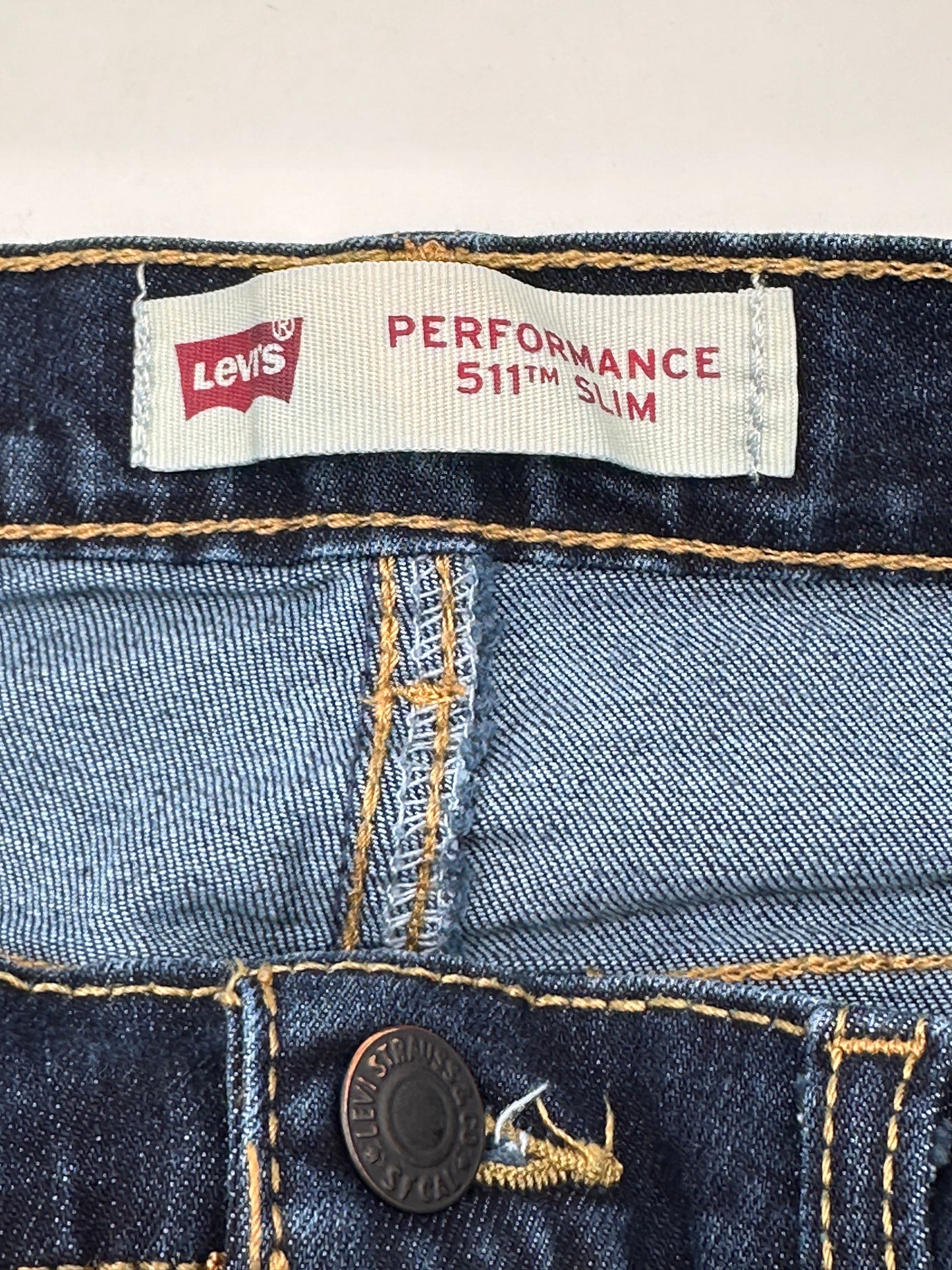 Levi's Boys' Size 16 Reg Dark Blue Performance 511(TM) Slim Jeans