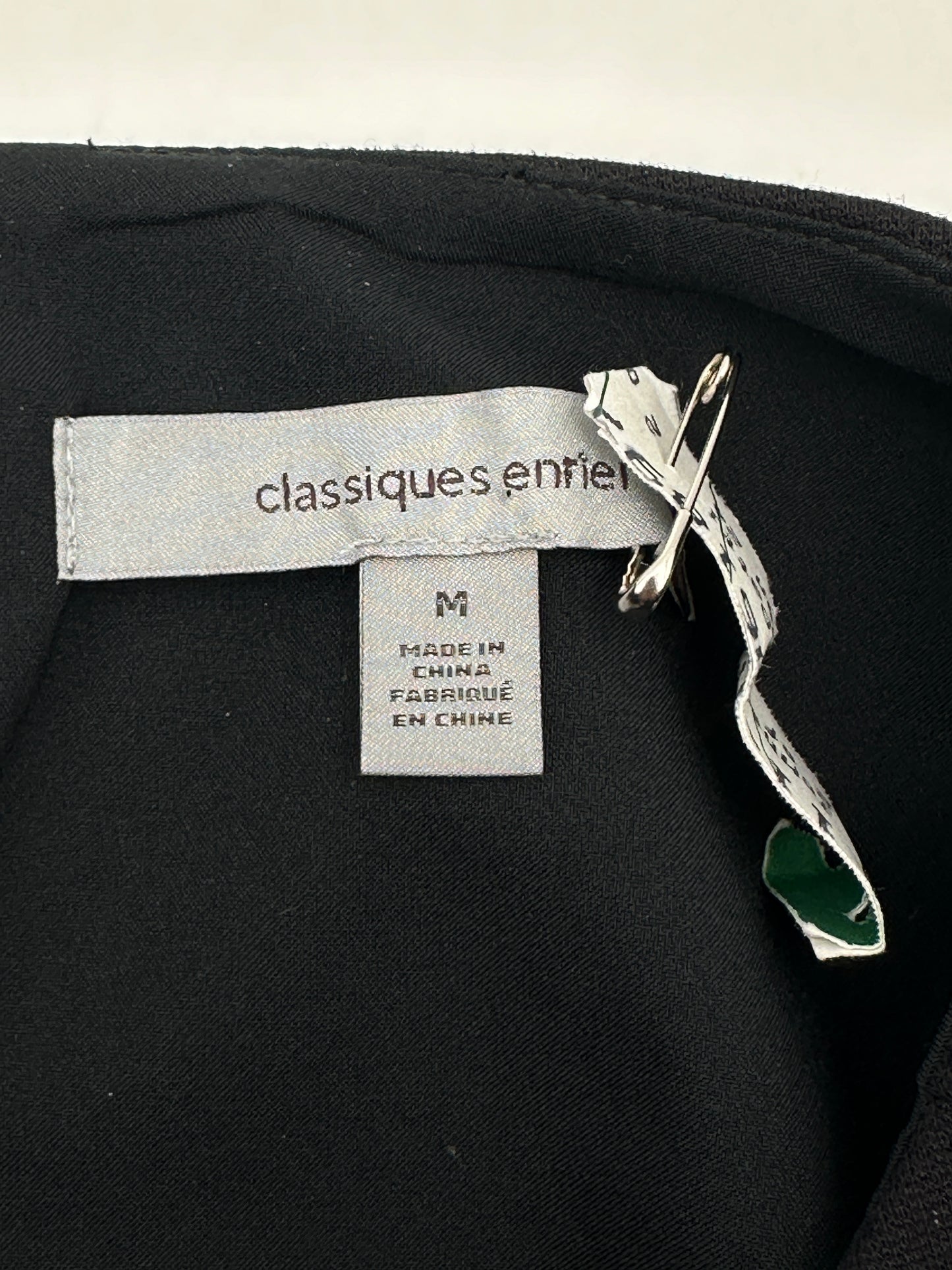 Classiques Entier Size M Black Sleeveless Top with Holes Mesh Front