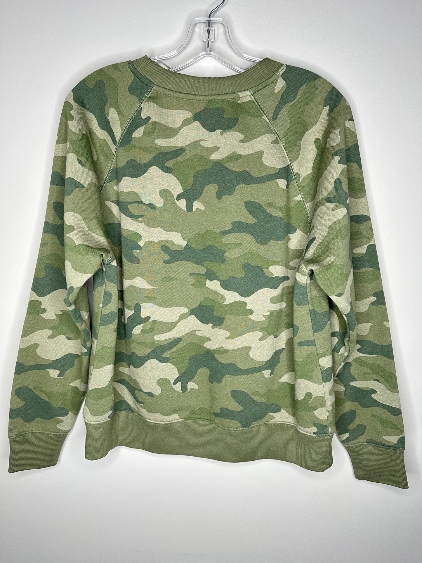 Old Navy Size M Green Camo Crew Neck Fleece Top