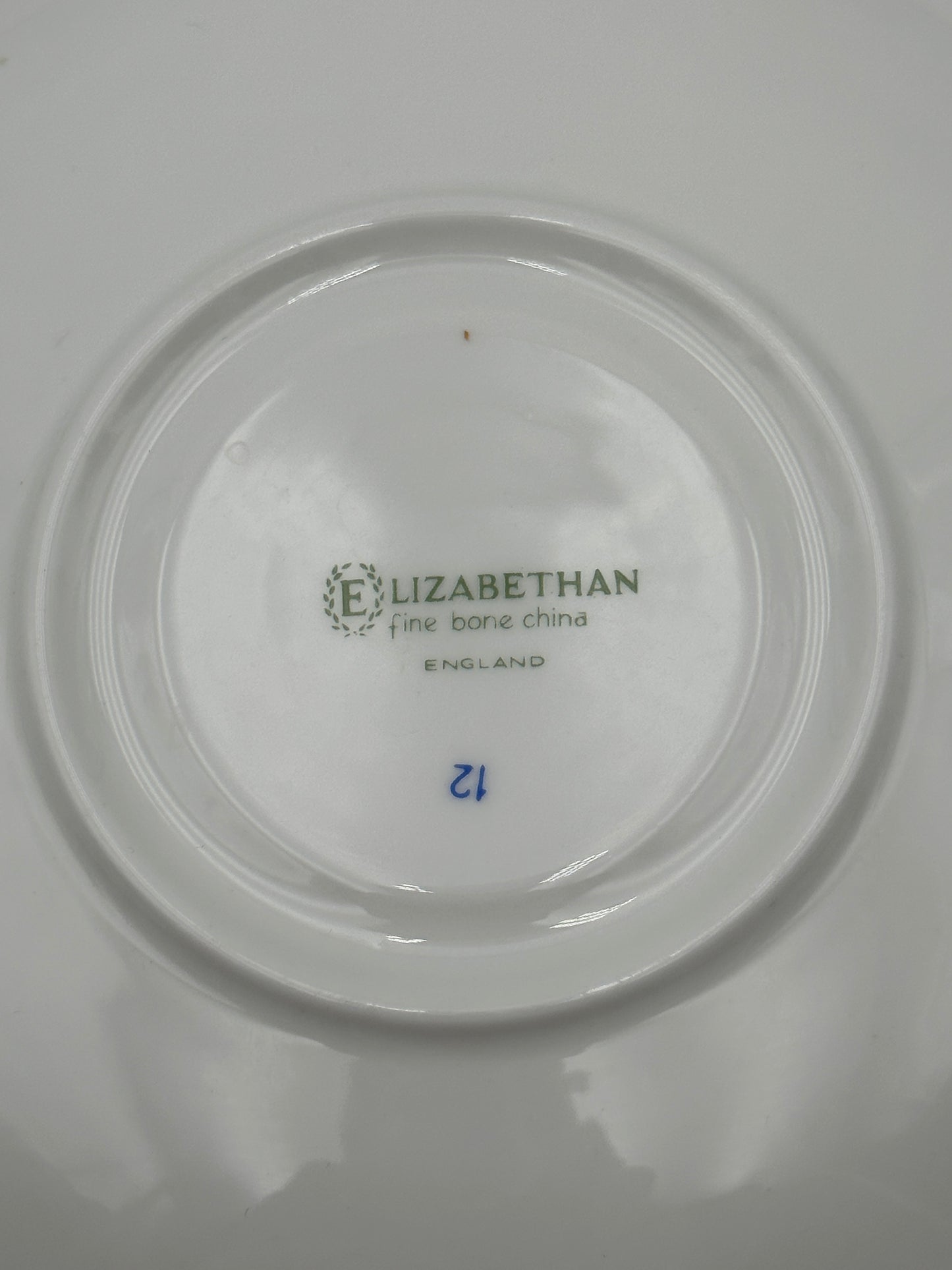 Elizabethan White w/Gold & Black Scrolls & Leaves Bone China Saucer Plate