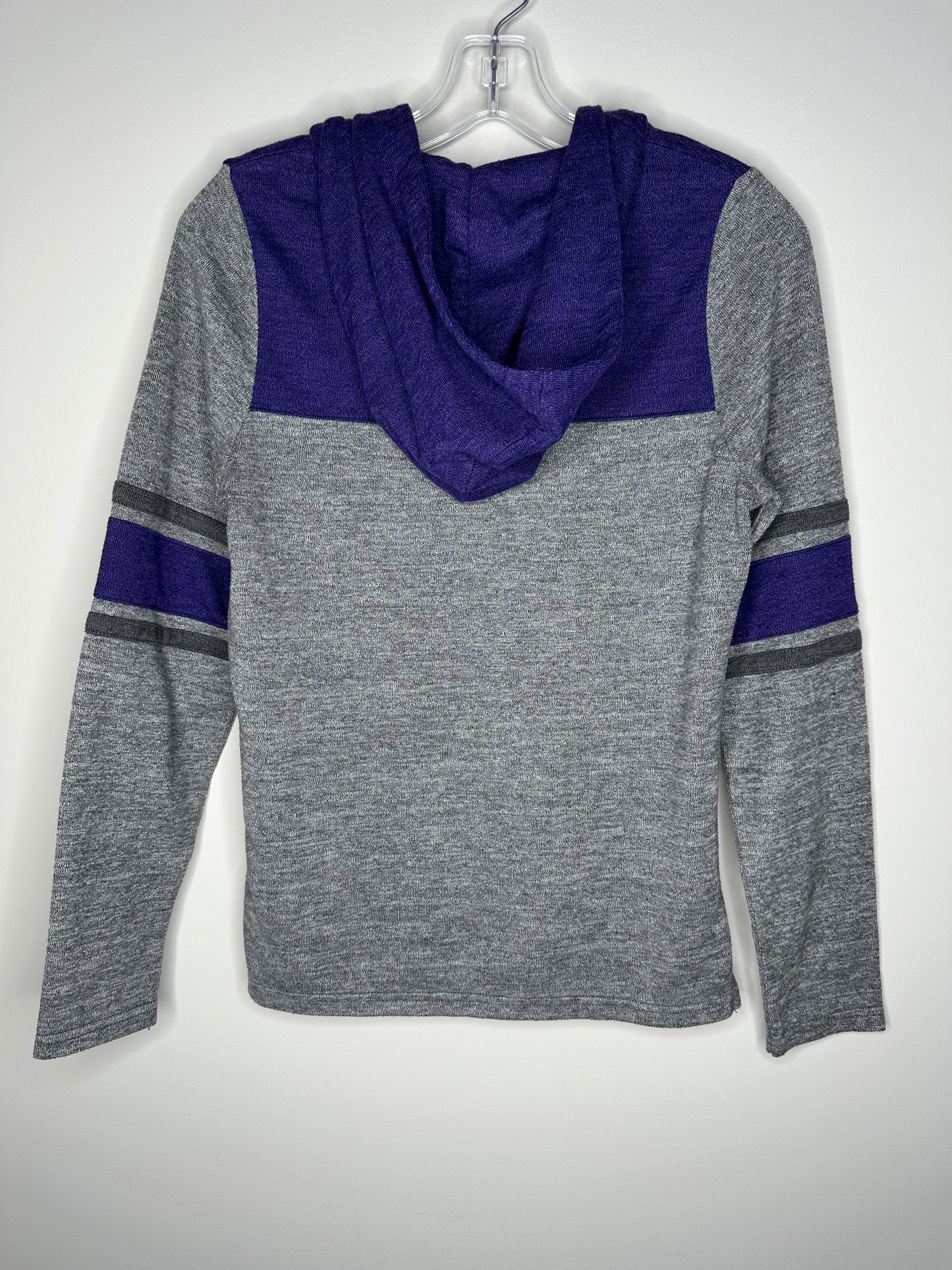 Antigua Women's Size S Gray with Purple Minnesota Vikings Pullover Hoodie Hooded Sweater