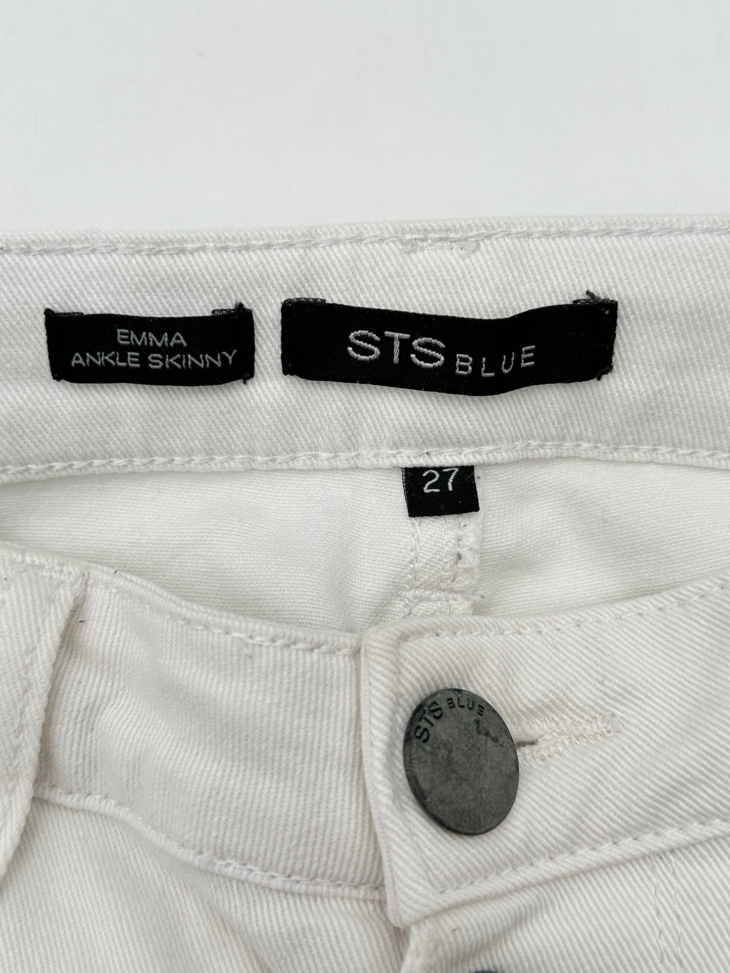 STS Blue Size 27 White Emma Ankle Skinny Jeans Pants