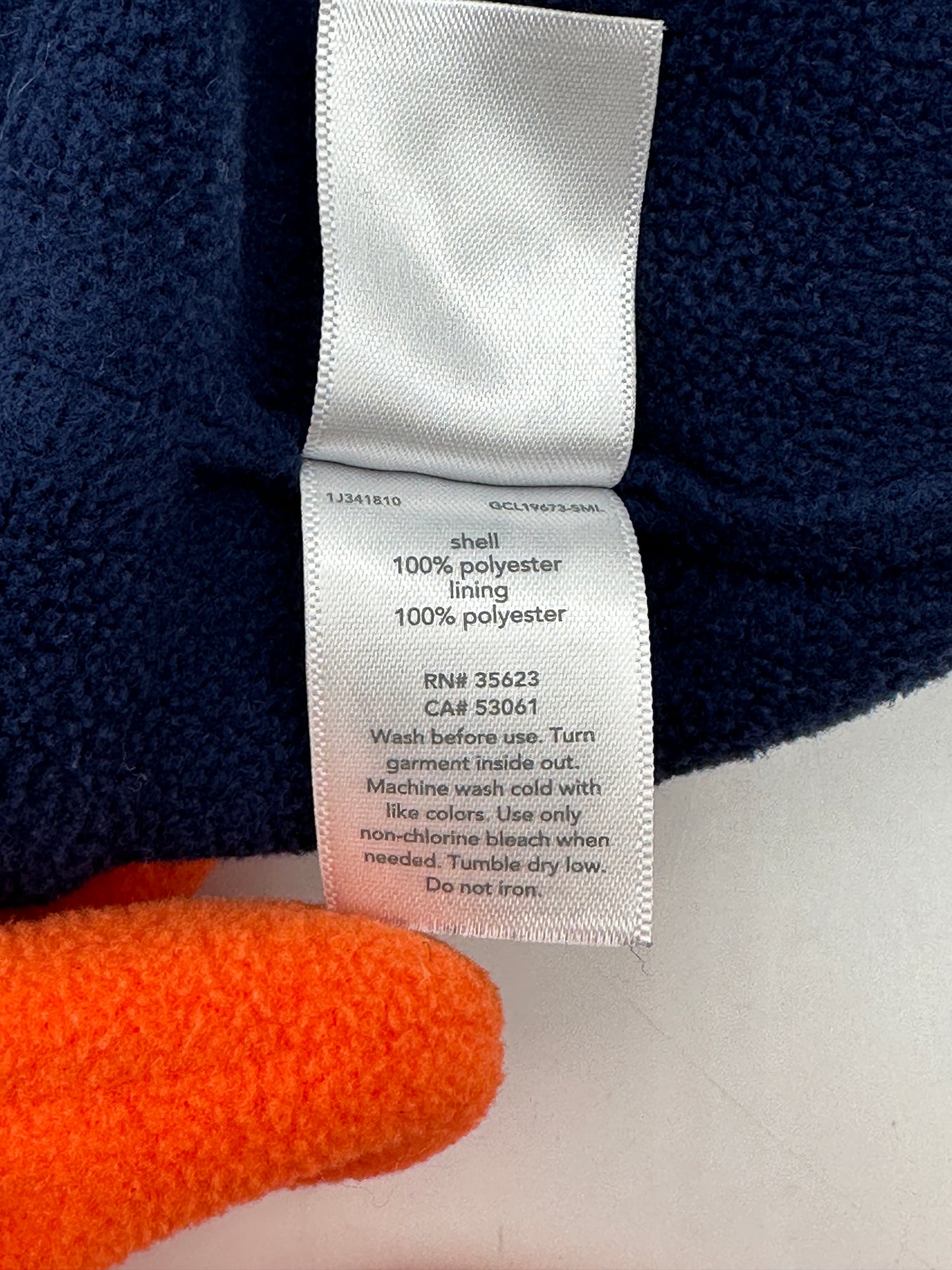 Carter's Size 0-9 M Orange Fleece Fox Hat & Mitten Set