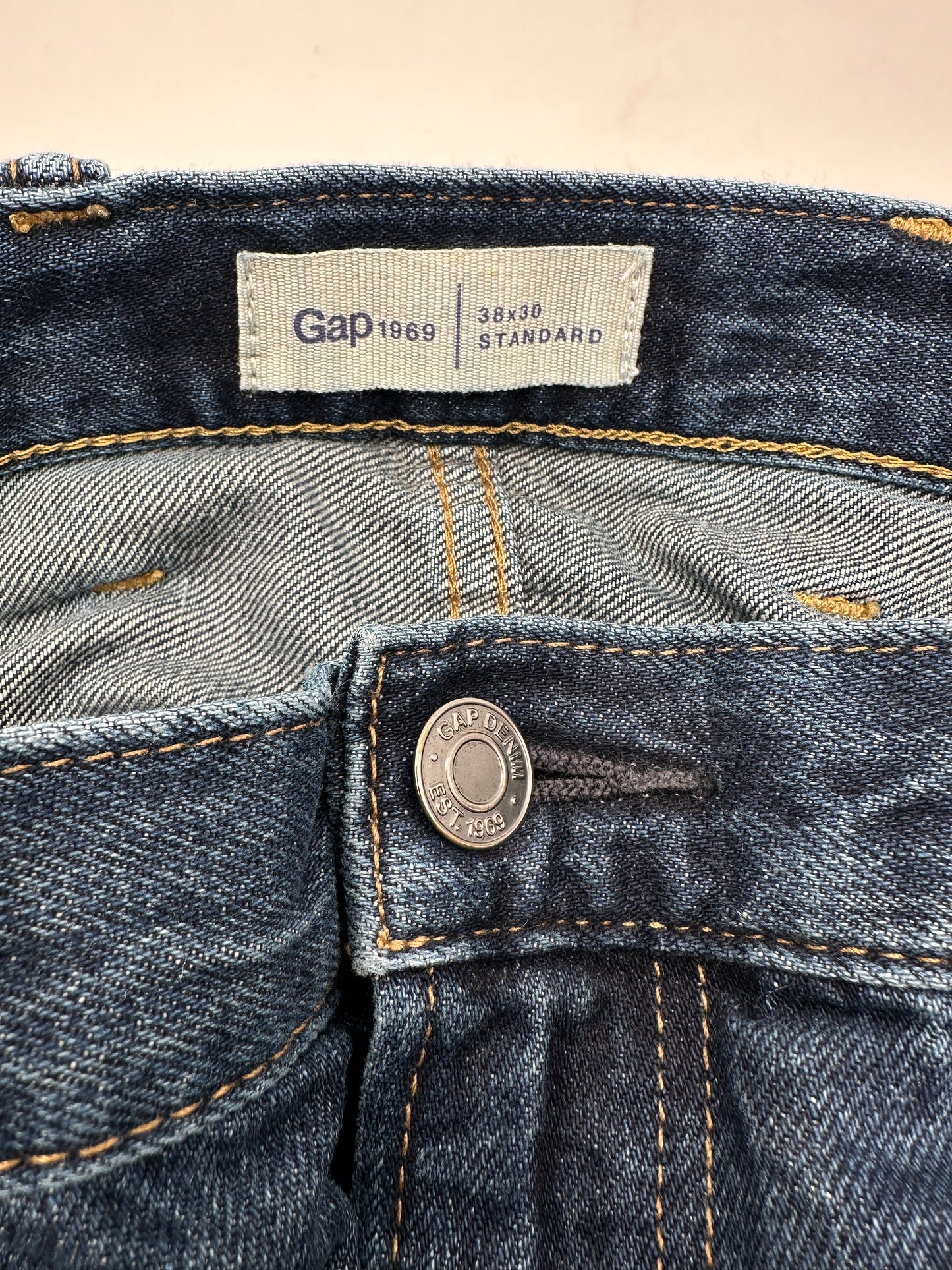 Gap 1969 Men's Size 38x30 (marked) Standard Blue Denim Jeans