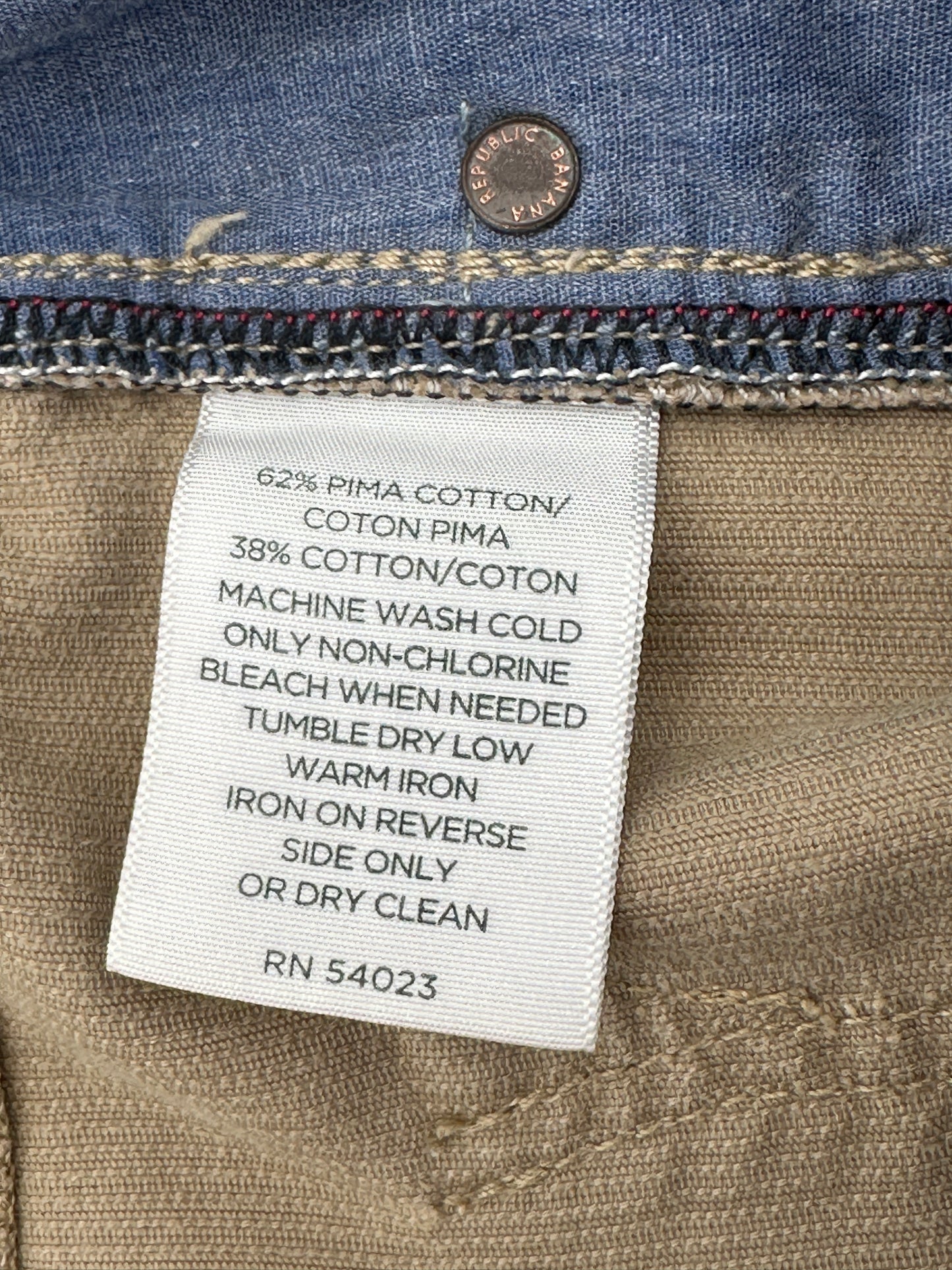 Banana Republic Men's Size 38/32 (marked) Tan Straight Fit Corduroy Pants