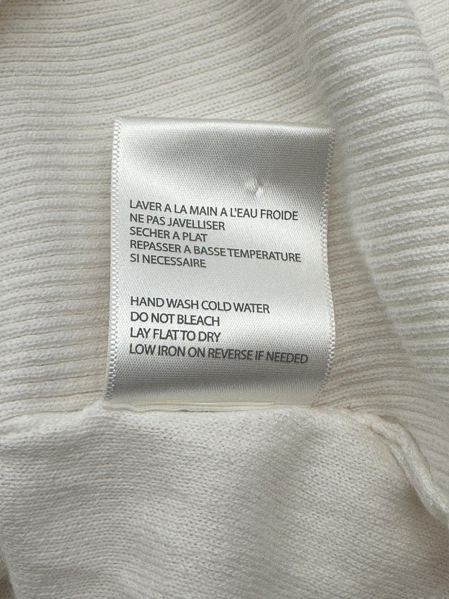 Tribal Size S White V-Neck 3/4 Sleeve Sweater with Triangle Buttons