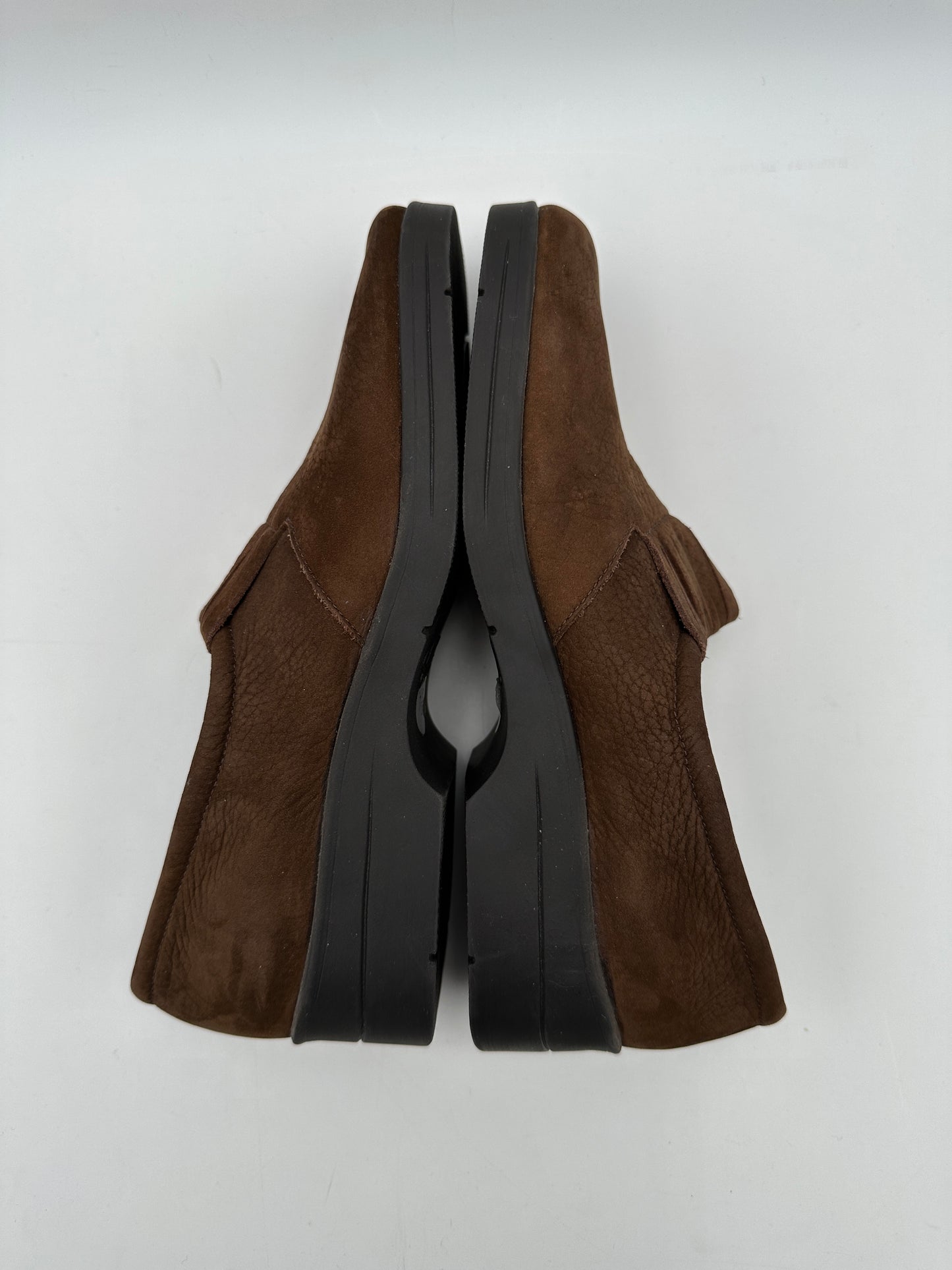 Selby Active Flex Size 7 B Brown Suede "Bianca" Slip-On Shoes, 1.25" heel