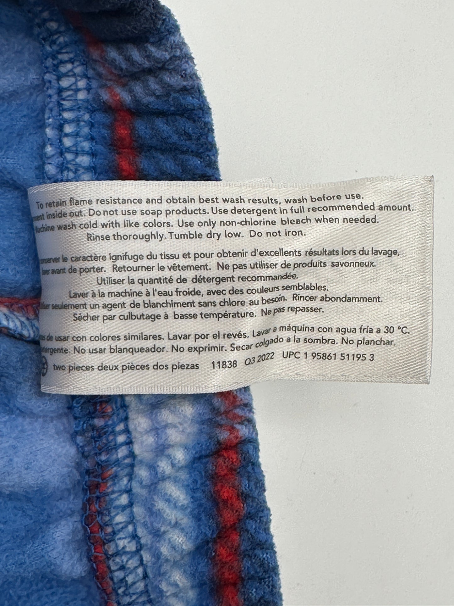 Carter's Toddler Size 2T Red & Blue Two-Piece Pajama Set Pajamas