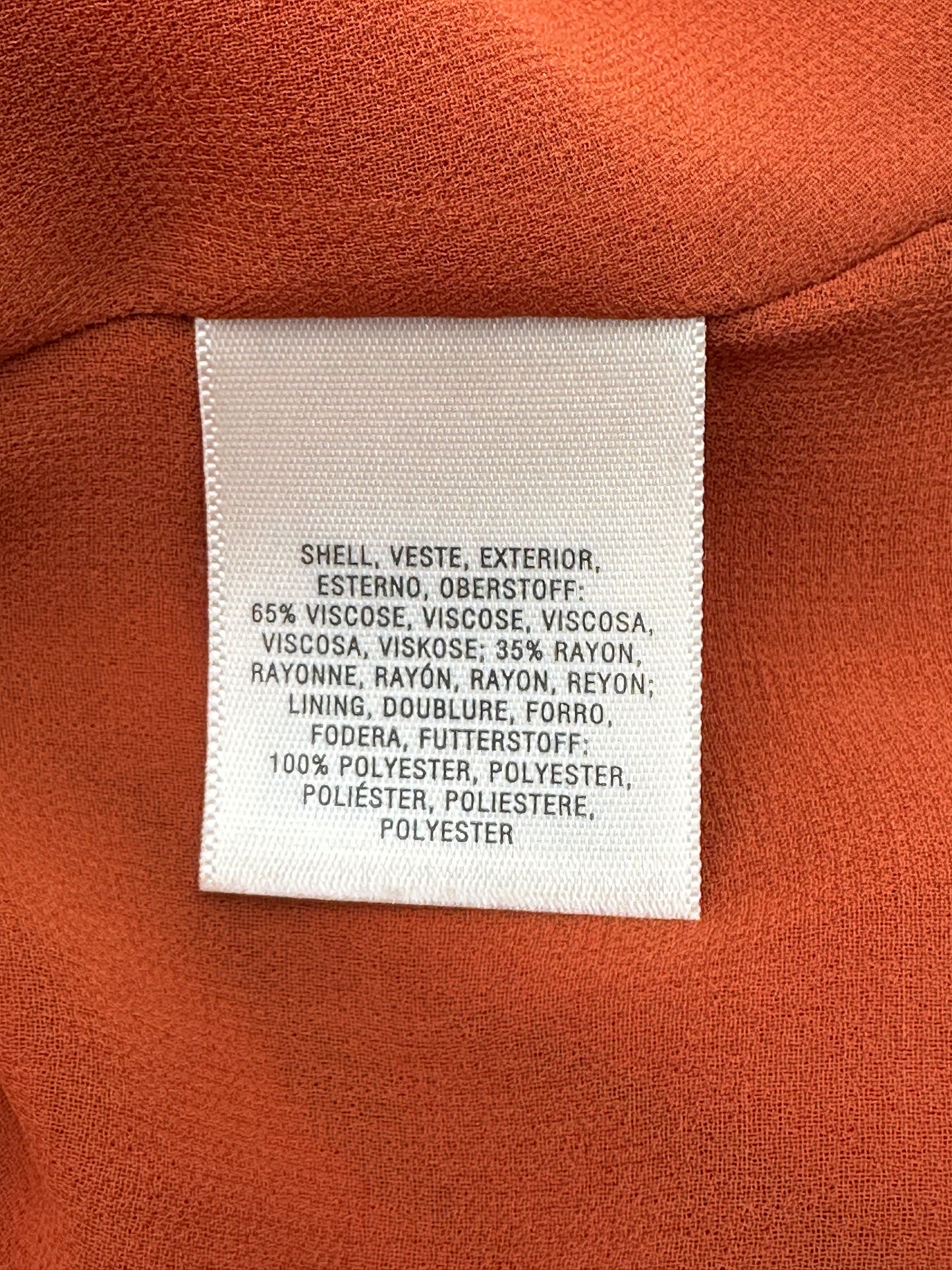 Maeve Size M Rust Orange V-Neck Wrap Style Cap Sleeve Midi Dress