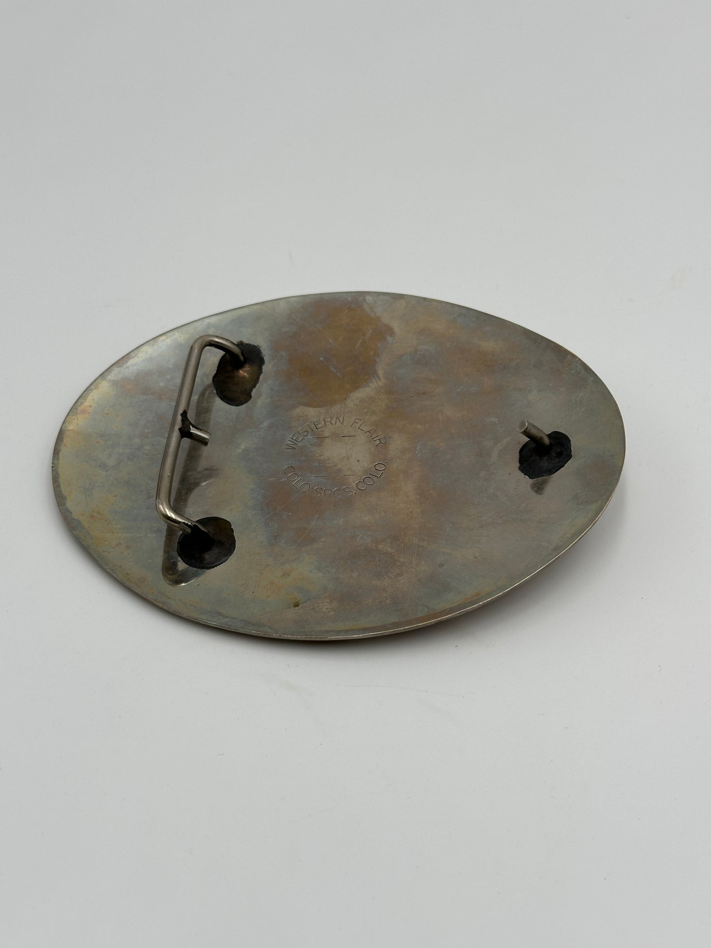 Western Flair Vintage Large Oval Western Belt Buckle