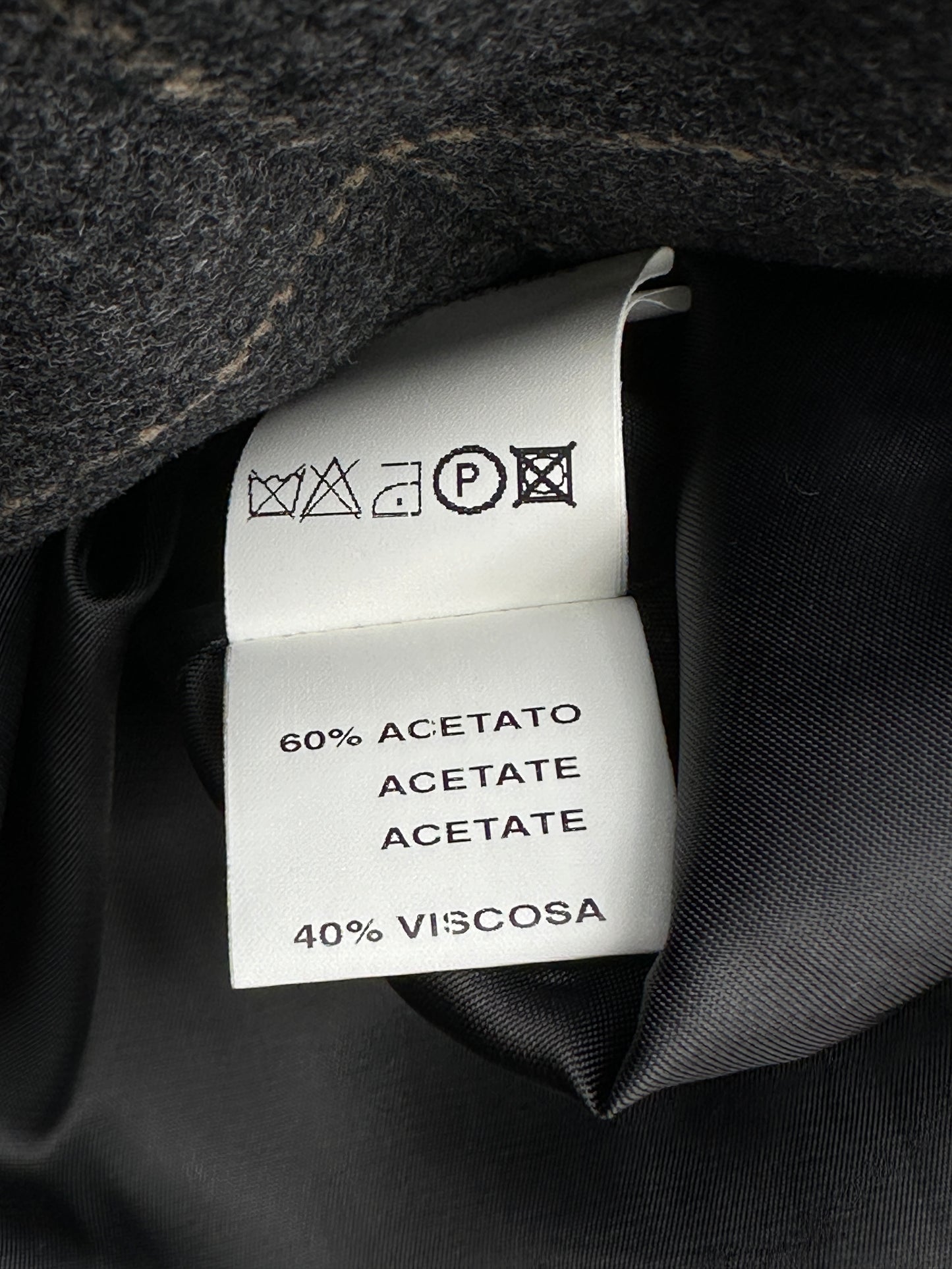 Donna Enrica Size 28 Gray Grey Wood Blend Jacket Coat