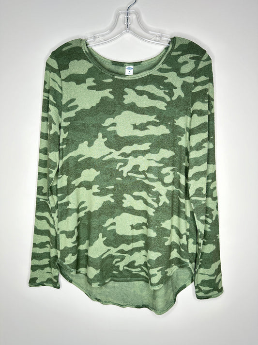 Old Navy Size M Green Camo Long Sleeve Tee Sweater