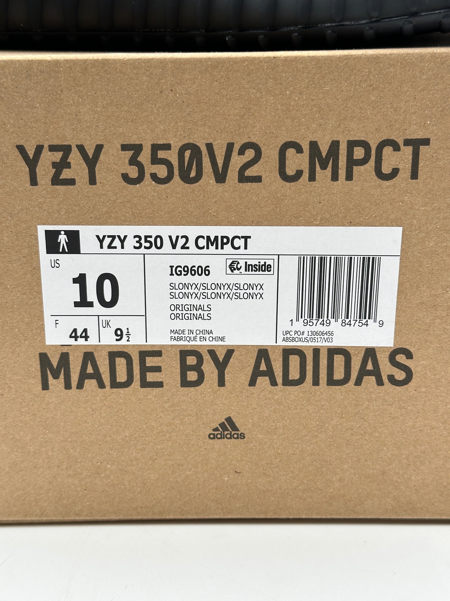 NEW Adidas Men's Size 10 Slate Onyx Yeezy 350 V2 CMPCT Sneakers, new with box