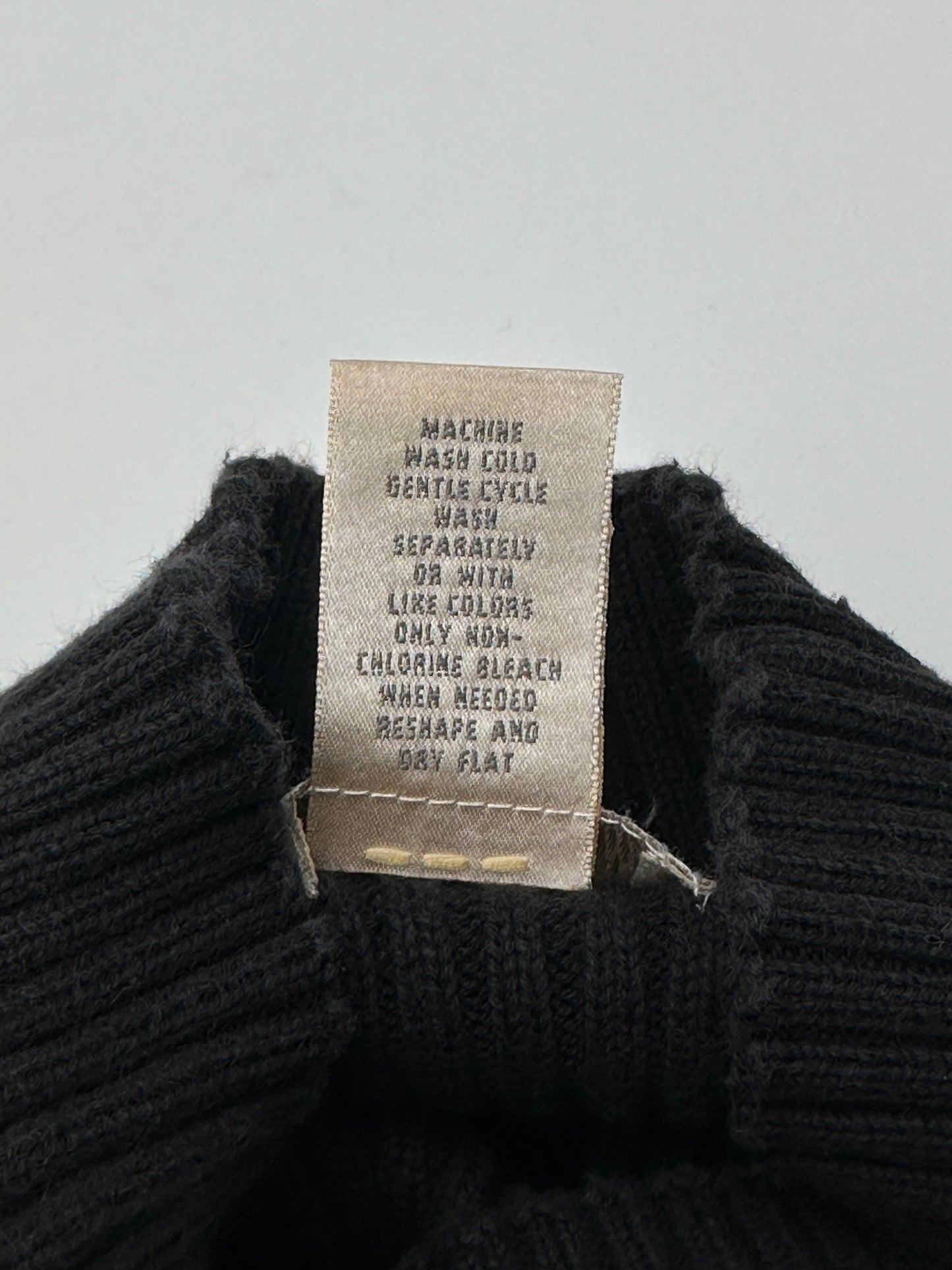 Studio Works Size XL Black Cotton Pullover Ribbed Sweater