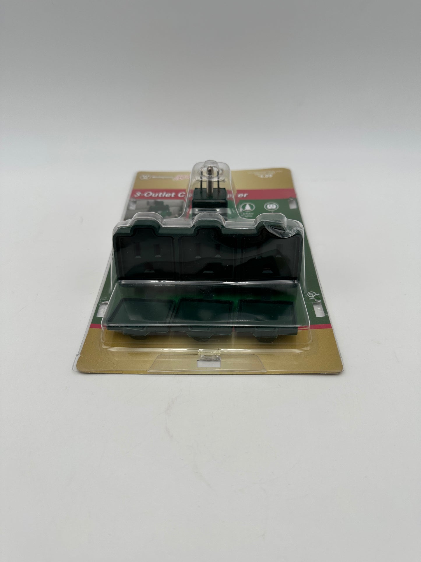 Westinghouse Green 3-Outlet Grounded Adapter with Outlet Covers, new in package