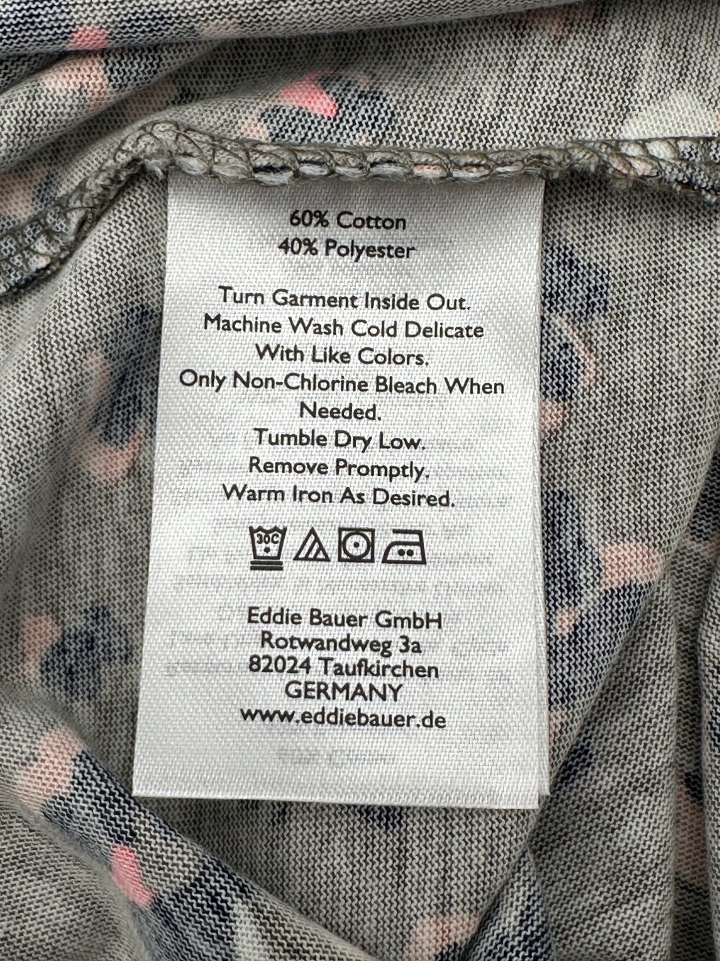 Eddie Bauer Size XS Olive Green with Flowers Scoop Tank Top