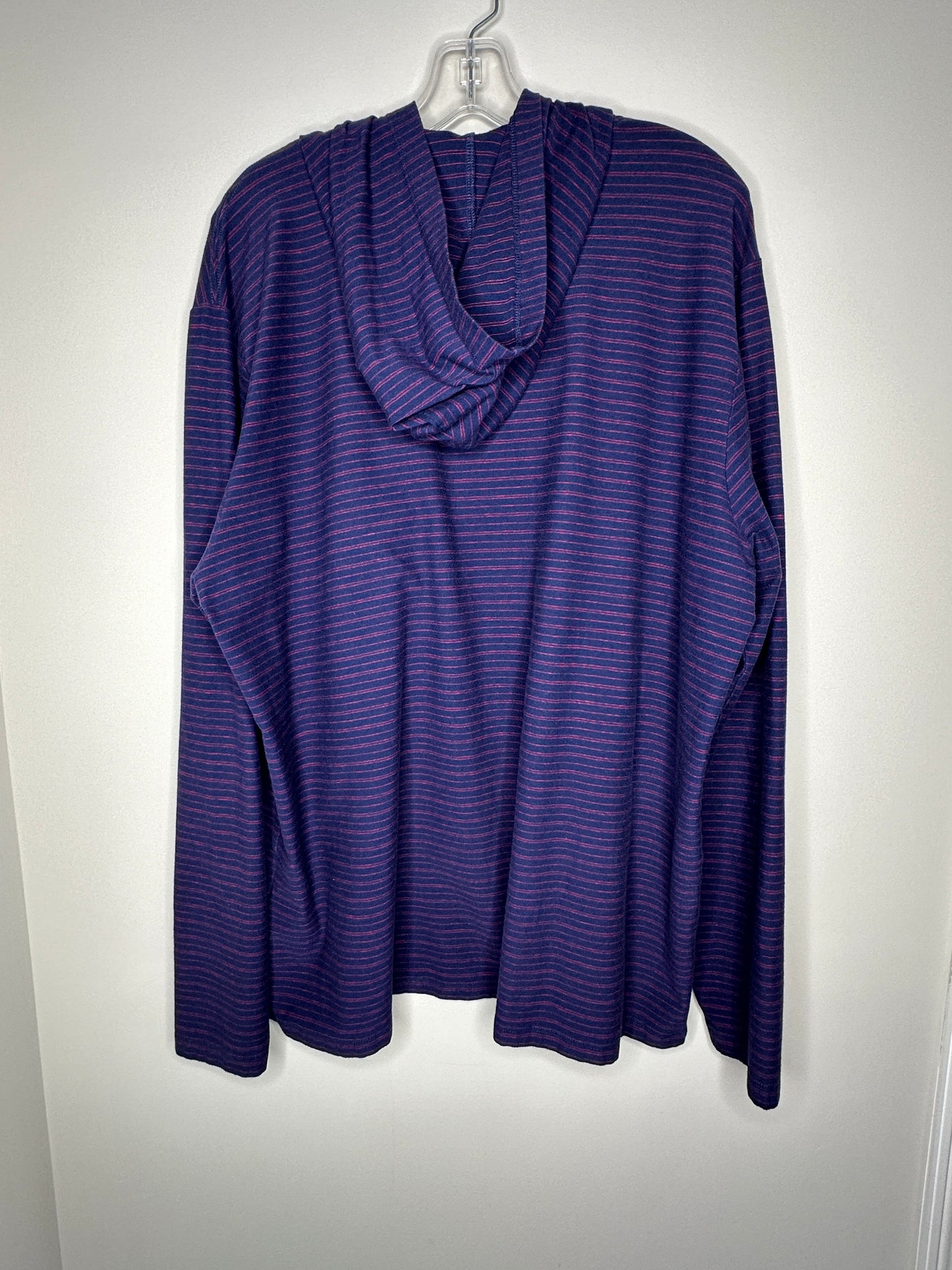 Vineyard Vines Men's Size XL Navy Blue with Red Stripes Edgartown Long-Sleeve Hoodie Tee