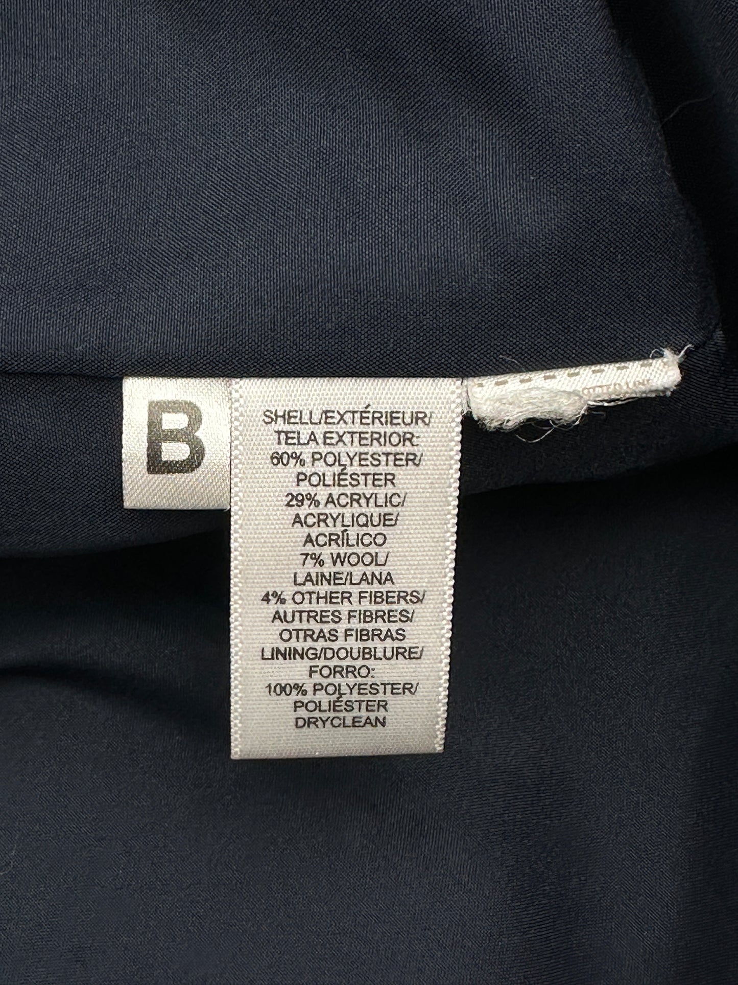 Ann Taylor LOFT Size L Navy Blue & Cranberry Cocoon-Style Coat