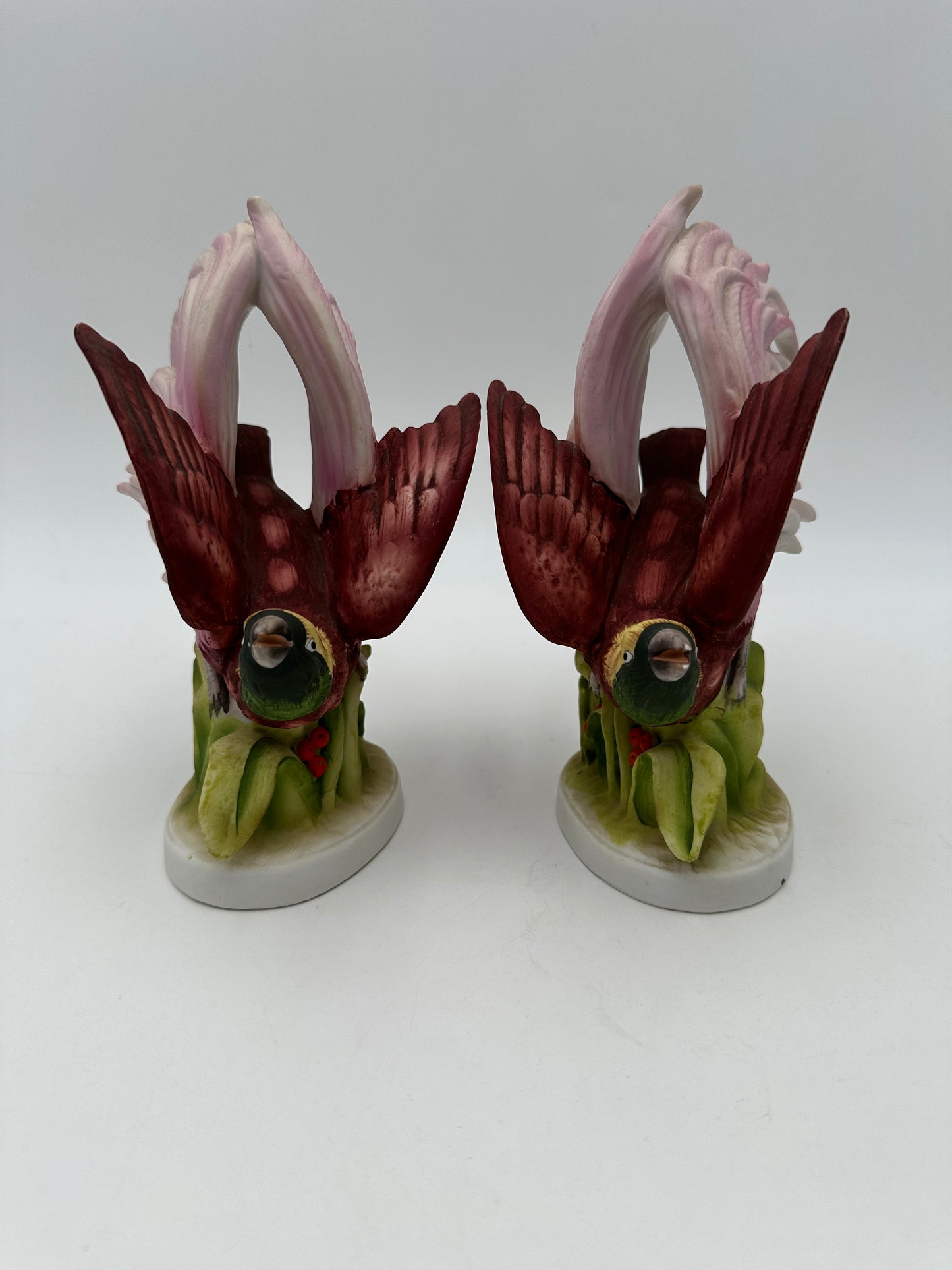 Lefton Hand Painted Vintage Bird of Paradise KW140A, set of 2