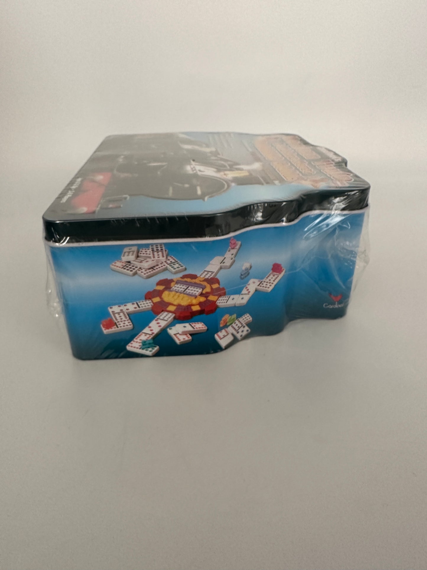 Cardinal Industries Mexican Train & Chicken House Dominoes in Collectible Tin, new