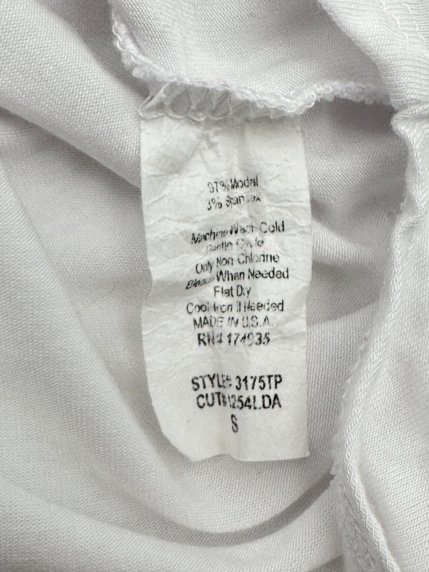 Peyton Jensen Size S White Oversized V-Neck Tank Top