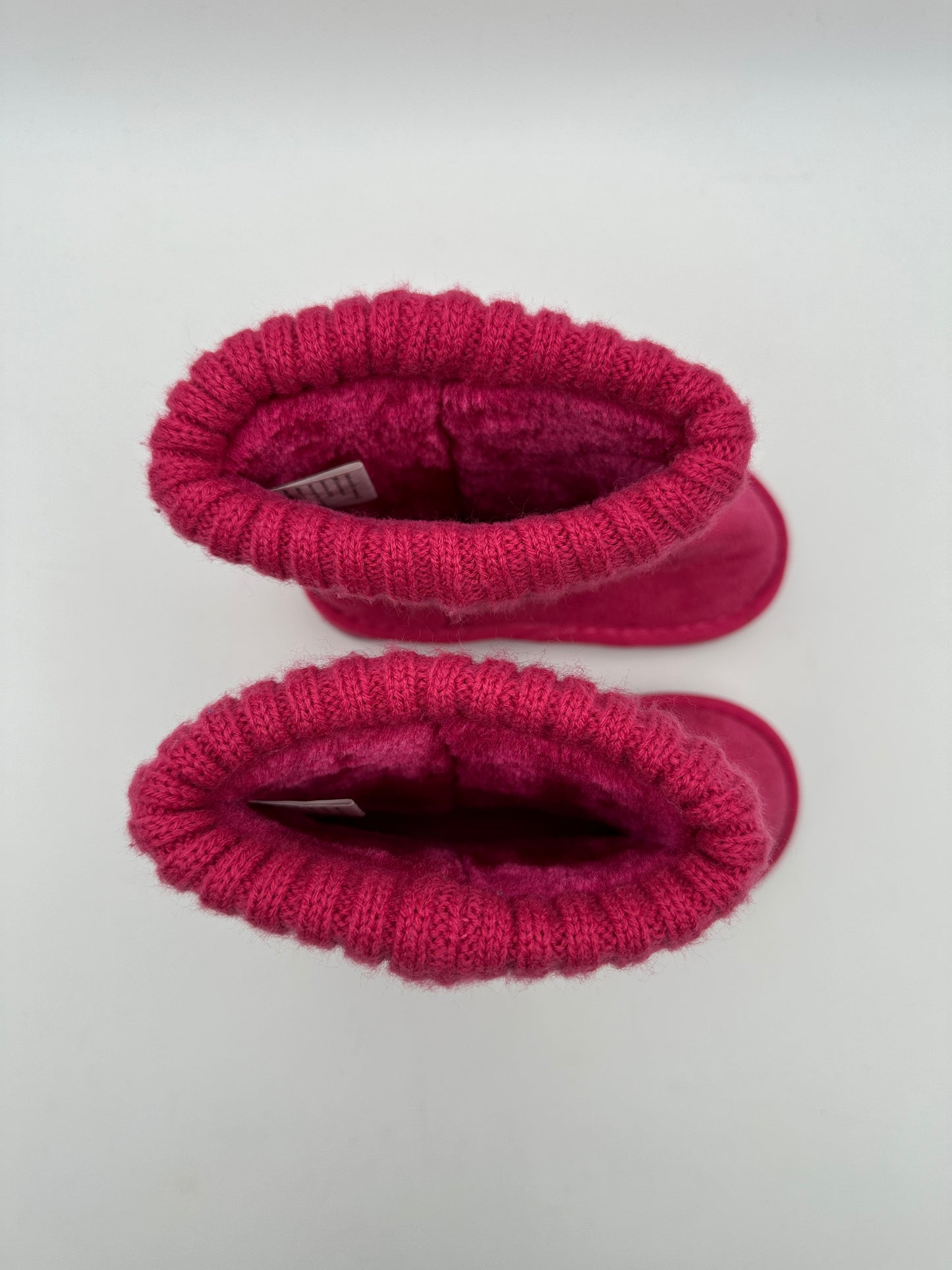 Bebe Girls' Size 10 Hot Pink Fold Over Microsuede Light Up Boots