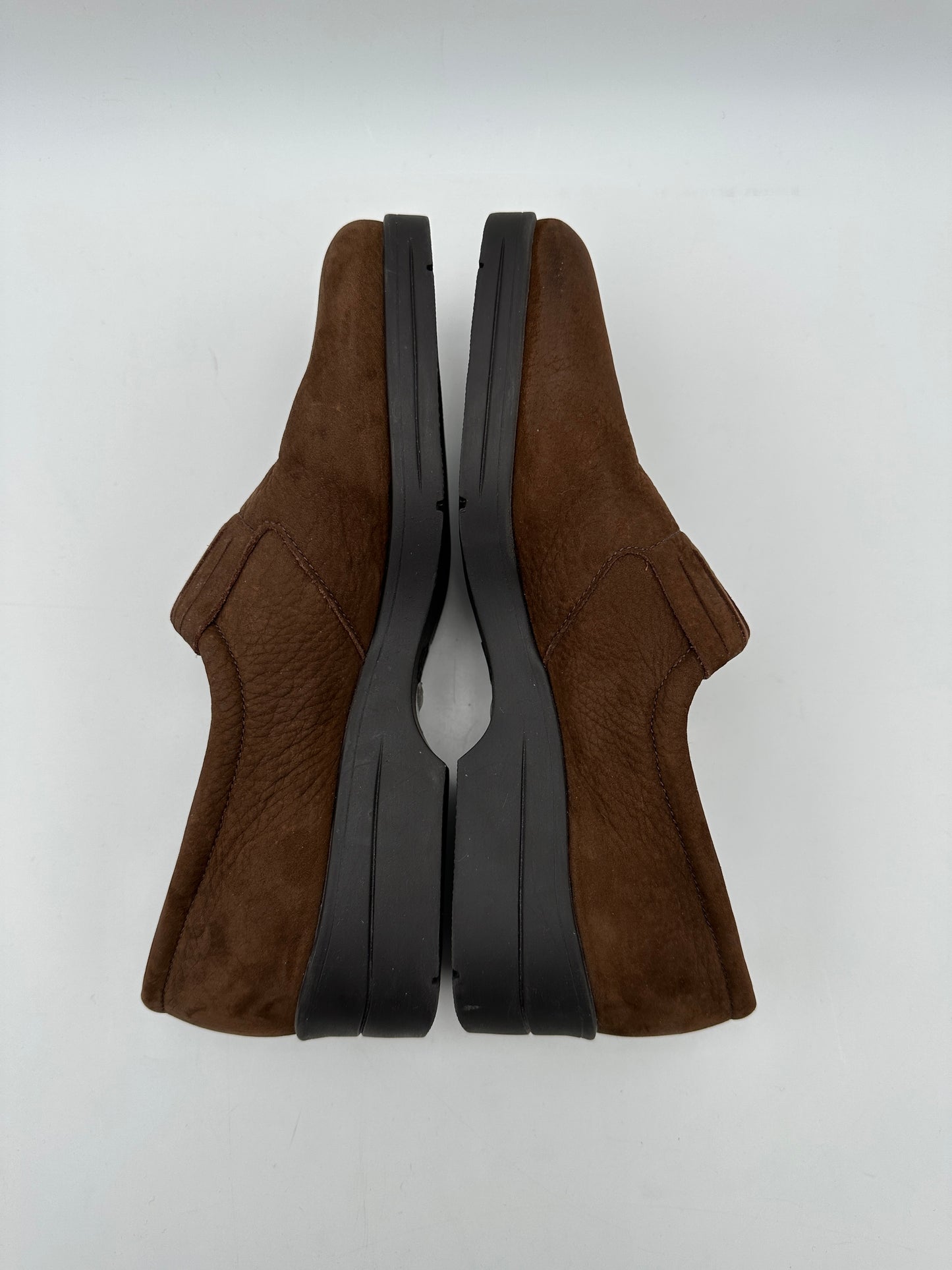 Selby Active Flex Size 7 B Brown Suede "Bianca" Slip-On Shoes, 1.25" heel