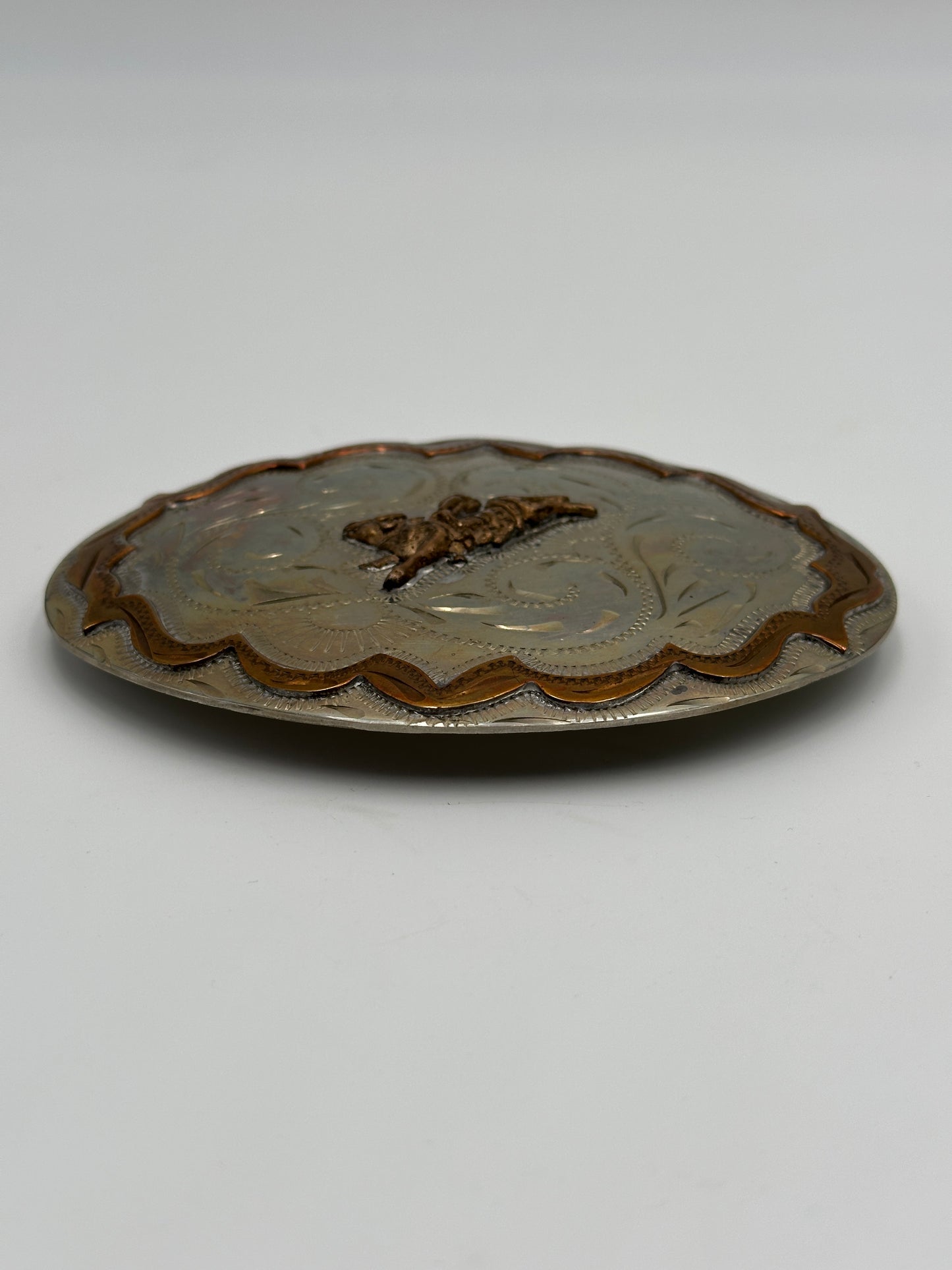 Western Flair Vintage Large Oval Western Belt Buckle