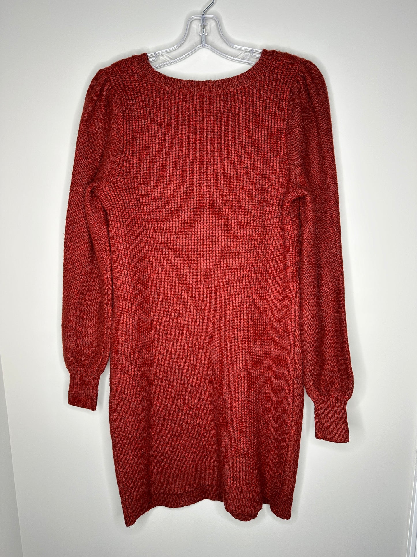 LOFT Petites Size SP Burnt Orange V-Neck Tunic Sweater Dress