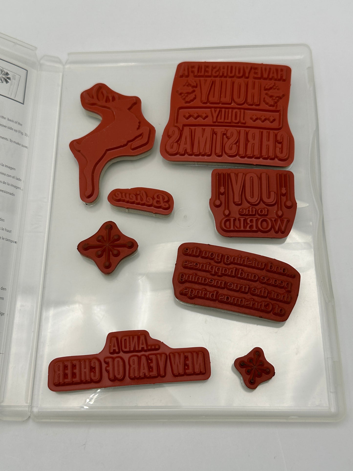 Stampin' Up! Jolly Christmas Cling Stamp Set, retired