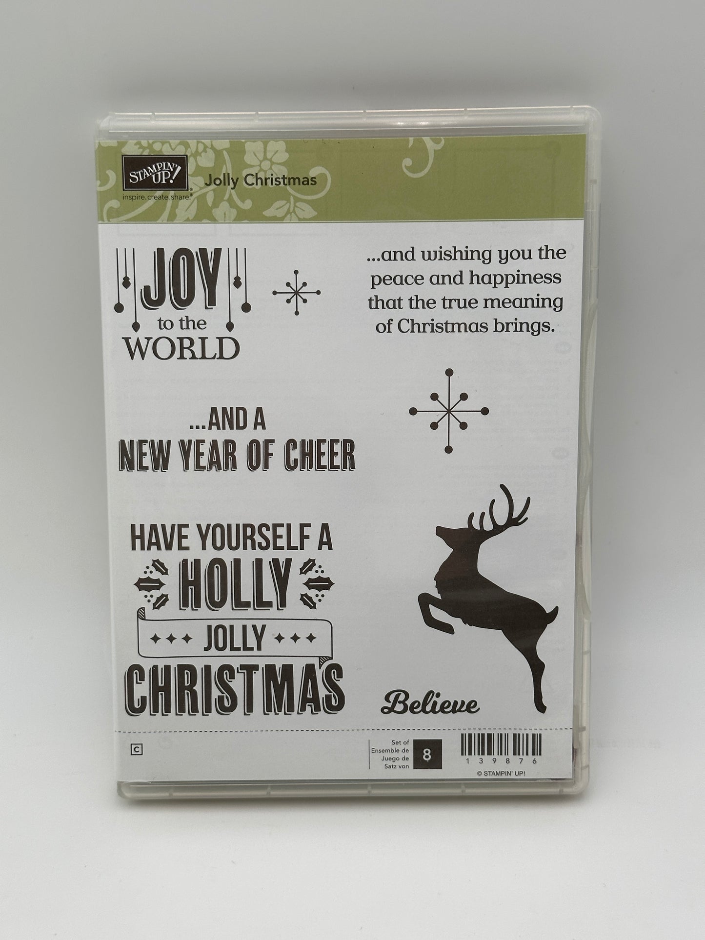 Stampin' Up! Jolly Christmas Cling Stamp Set, retired