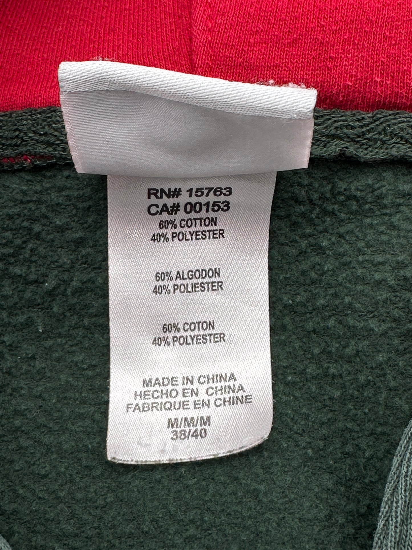 NHL Men's Size M (38/40) Green Minnesota Wild Hockey Fleece Hoodie