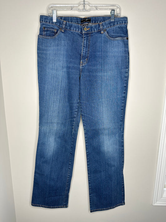 New York & Company Size 12 Blue Medium Wash Straight Leg Jeans