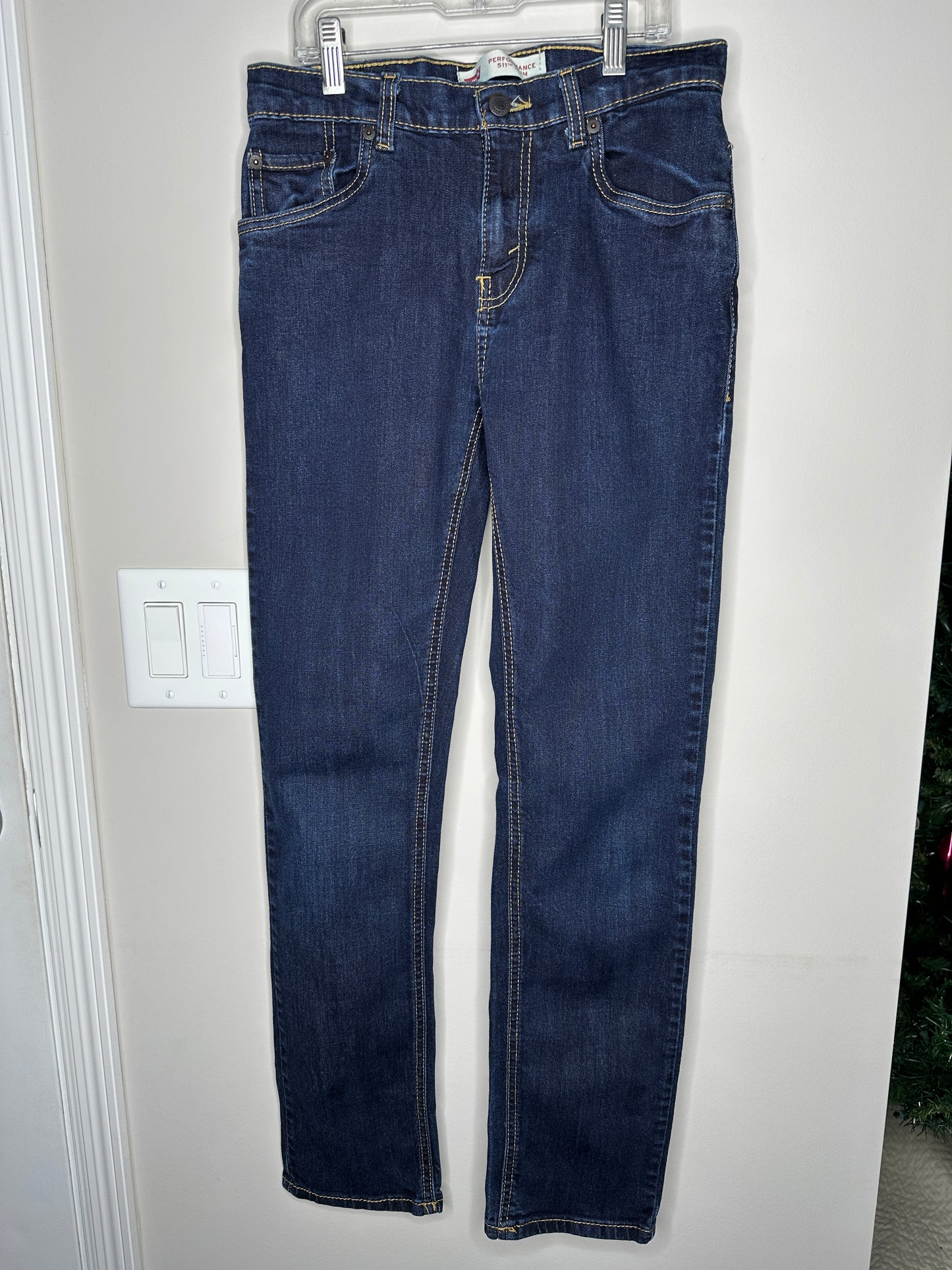 Levi's Boys' Size 16 Reg Dark Blue Performance 511(TM) Slim Jeans